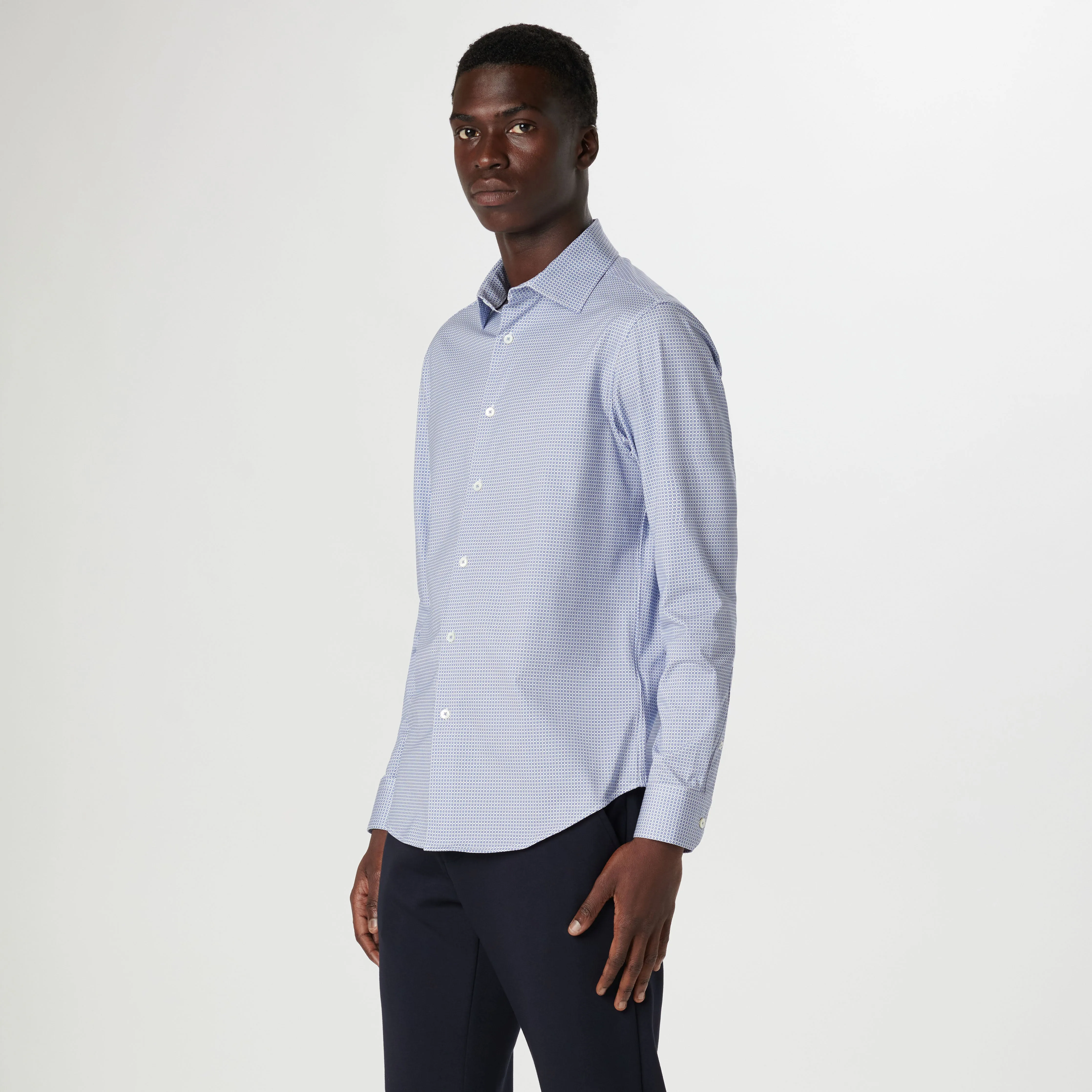 James Geometric OoohCotton Shirt sold by Bugatchi product image thumbnail 3