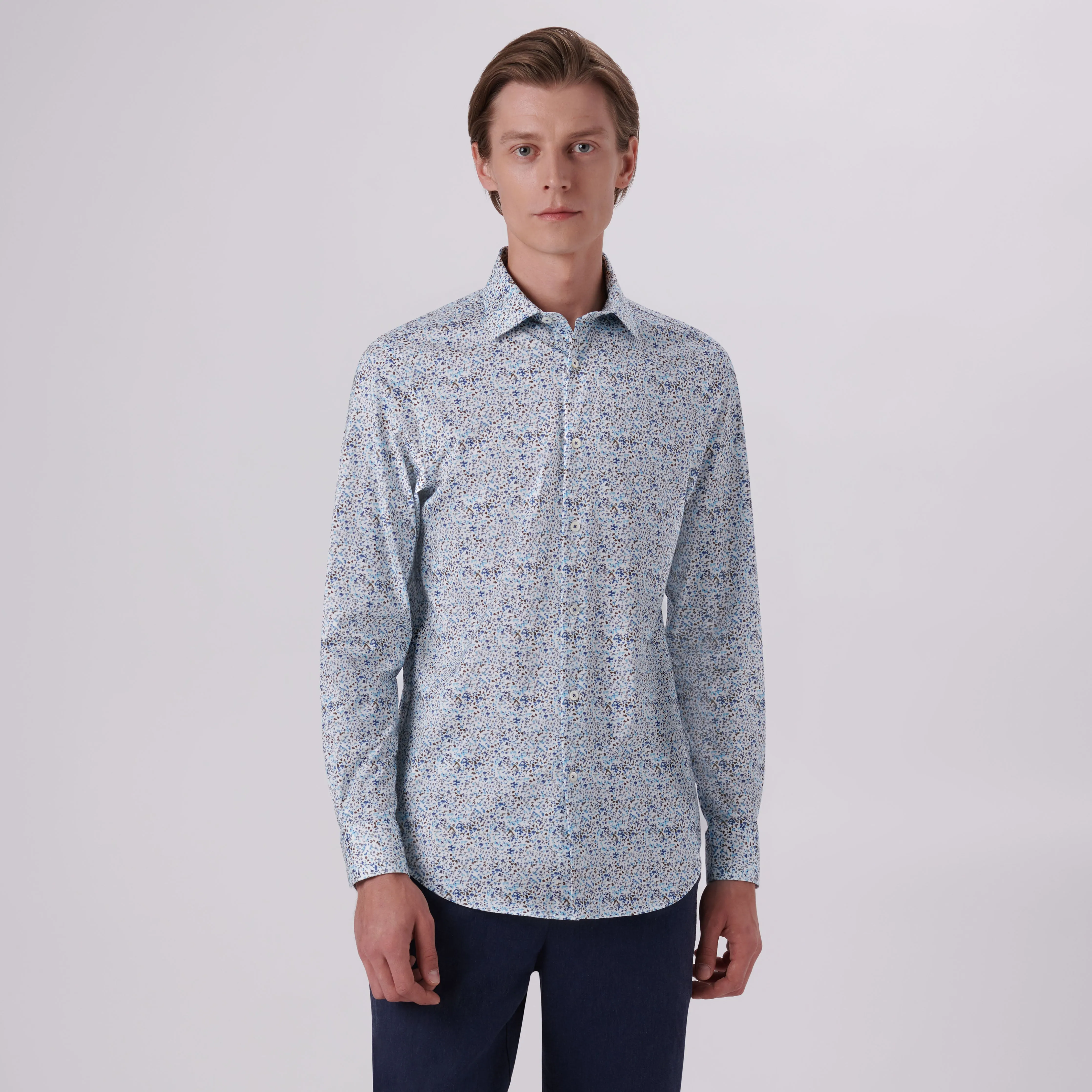 James Abstract Print OoohCotton Shirt sold by Bugatchi product image thumbnail 2