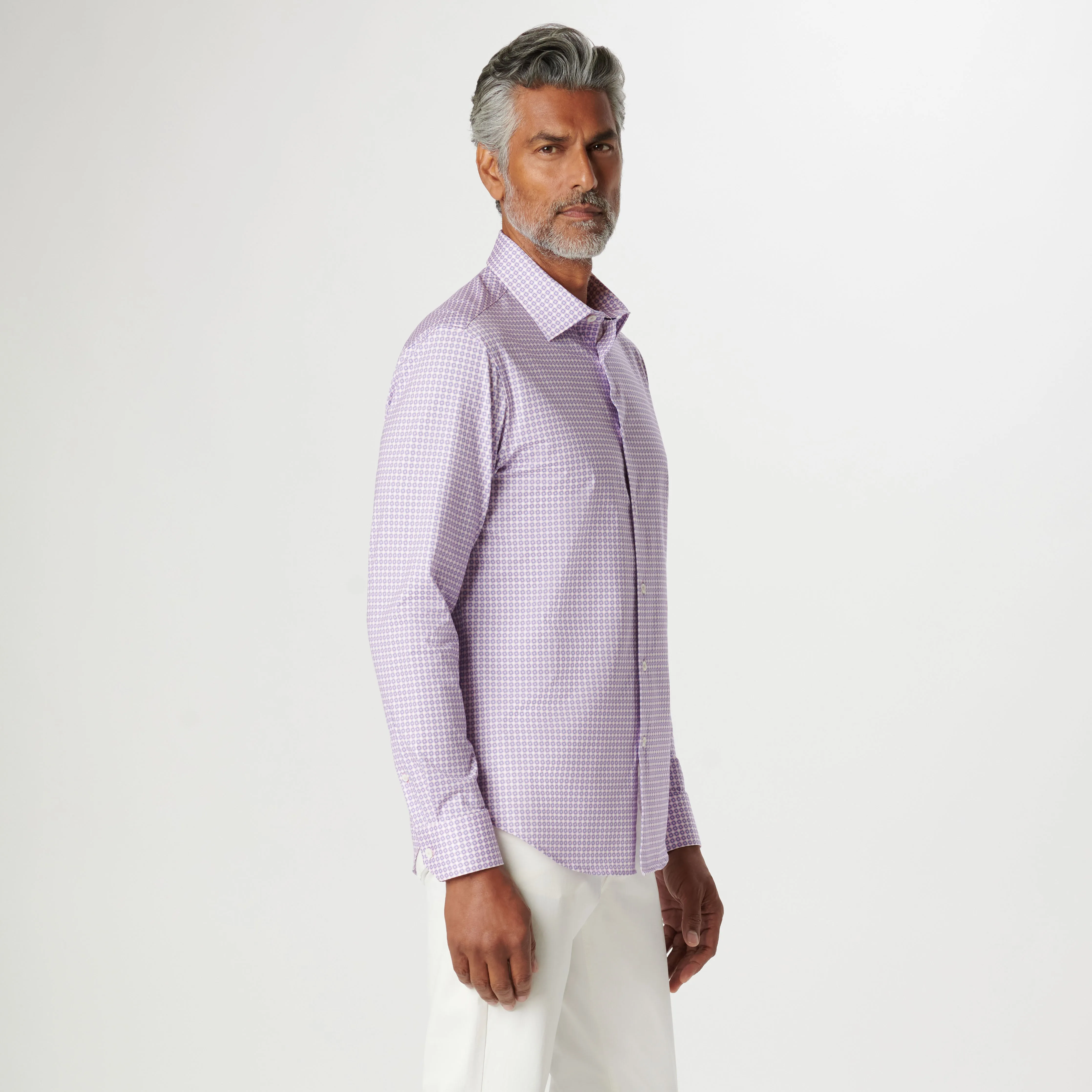 James Diamond Check OoohCotton Shirt sold by Bugatchi product image thumbnail 3