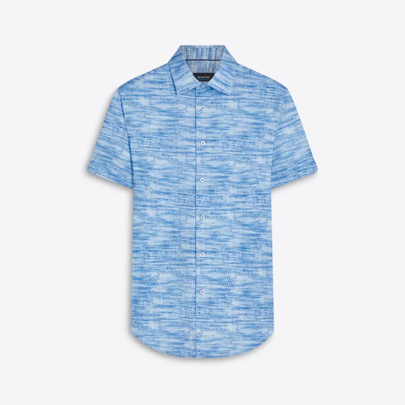 MILES Abstract Print OoohCotton Short Sleeve Shirt sold by Bugatchi