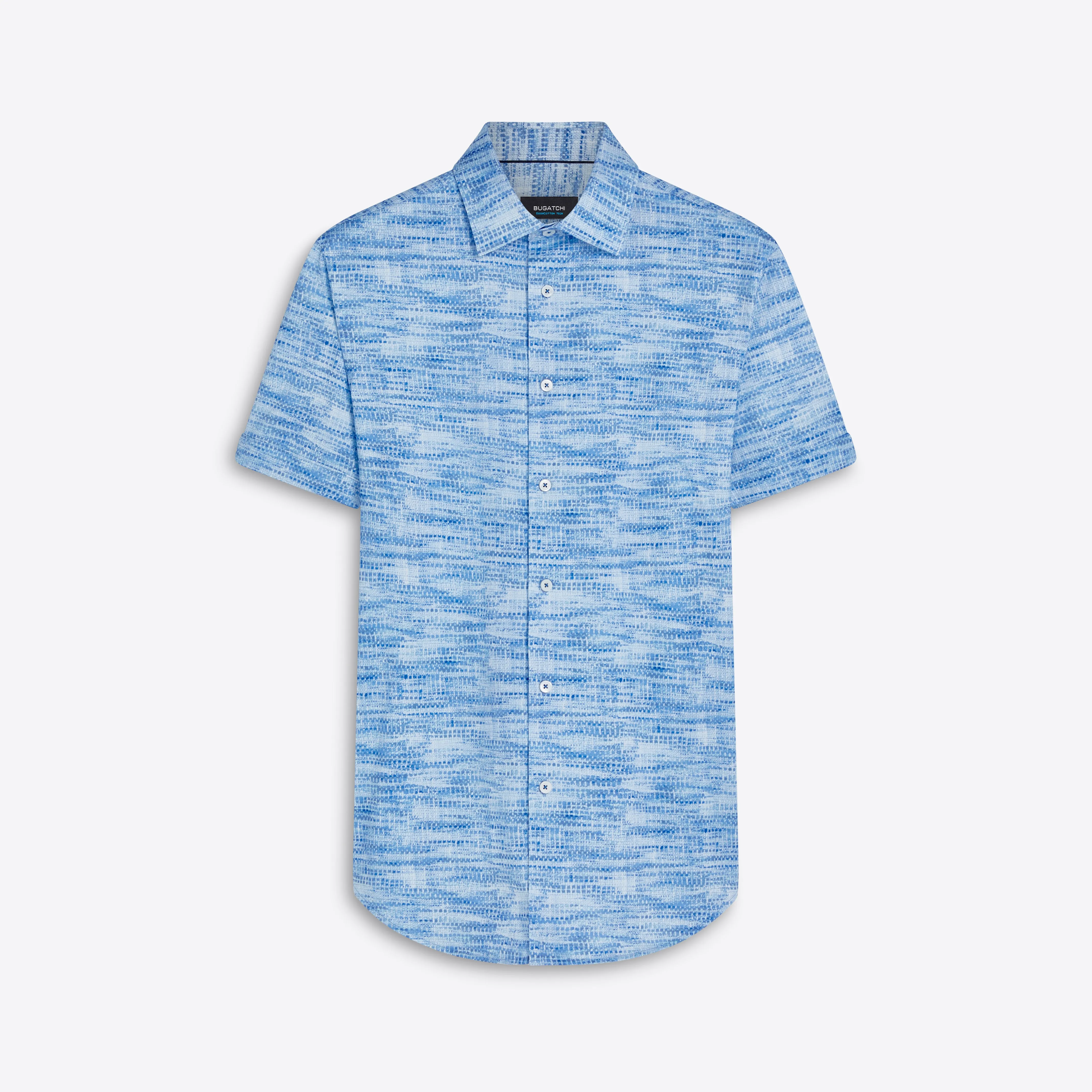 MILES Abstract Print OoohCotton Short Sleeve Shirt sold by Bugatchi