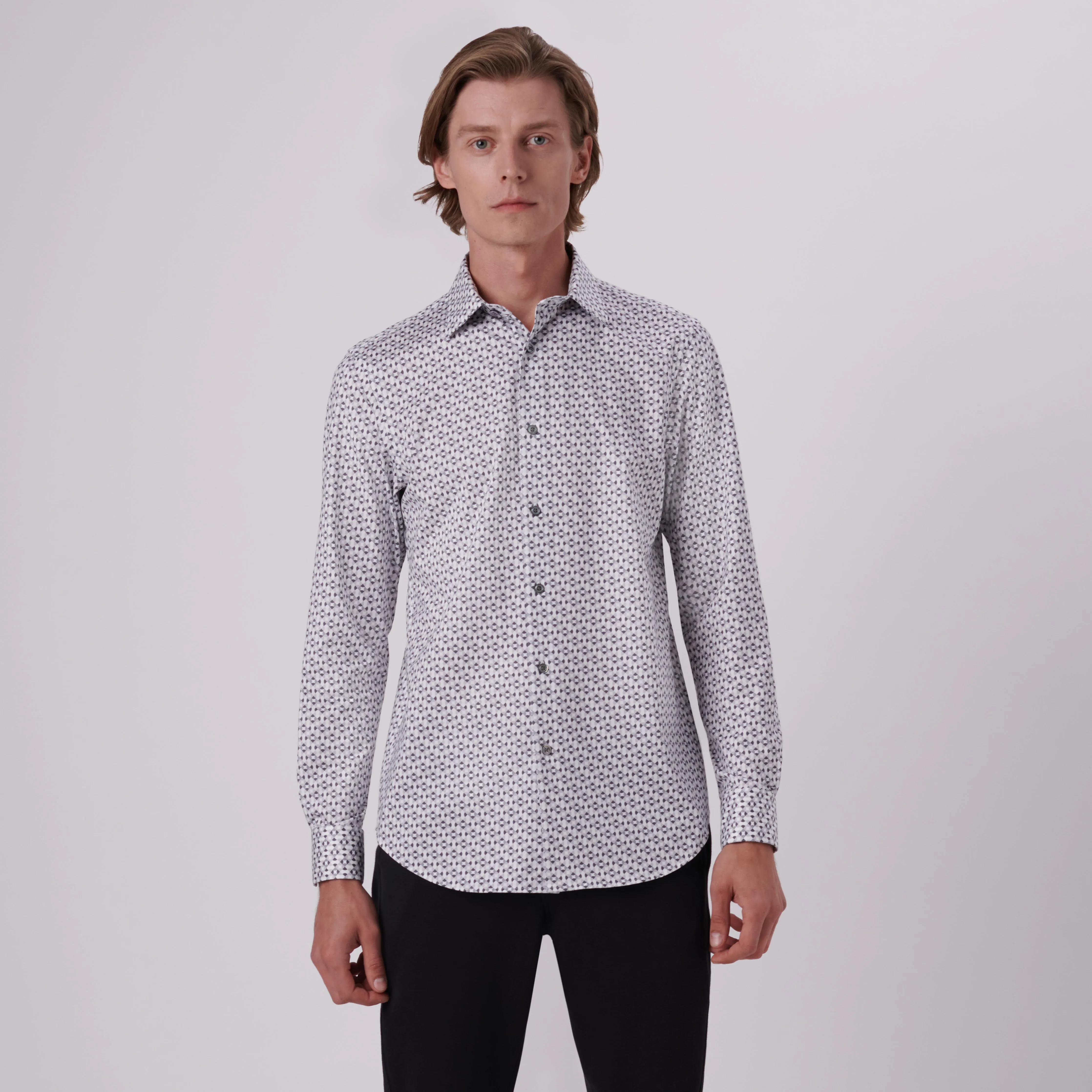 James Geometric Print OoohCotton Shirt sold by Bugatchi product image thumbnail 2