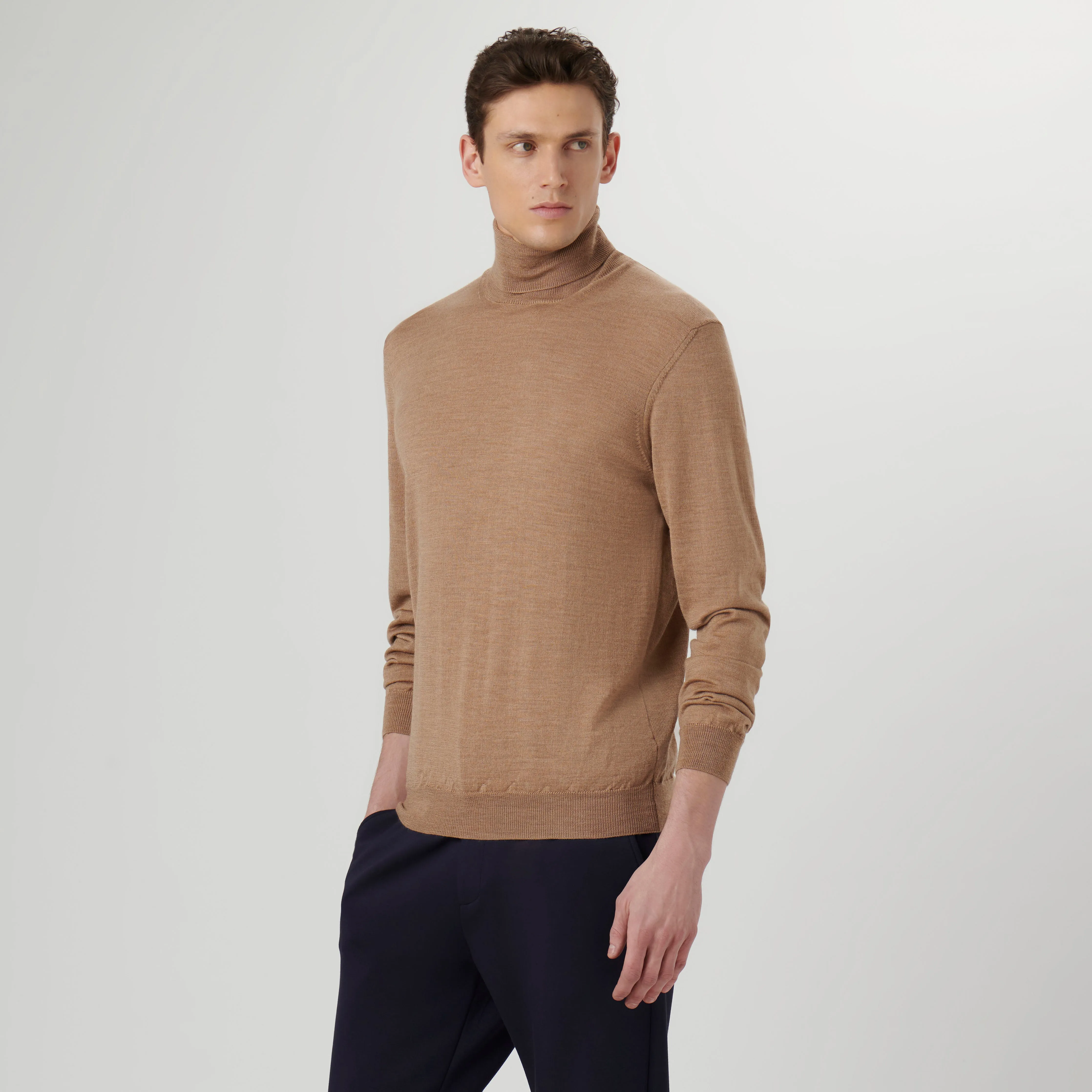 Super Merino Solid Turtleneck Sweater sold by Bugatchi product image thumbnail 3