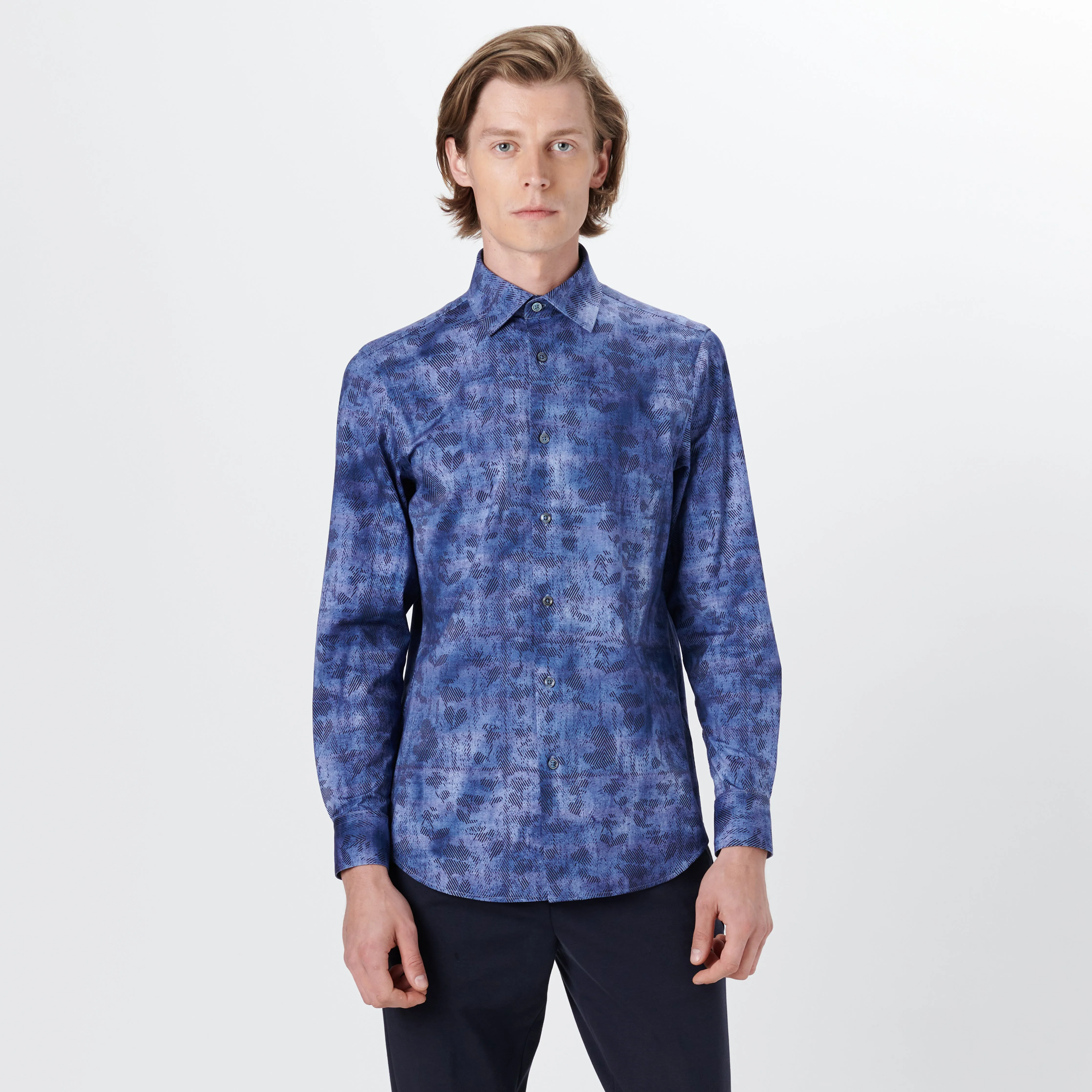 JAMES Abstract Print OoohCotton Shirt sold by Bugatchi product image thumbnail 2