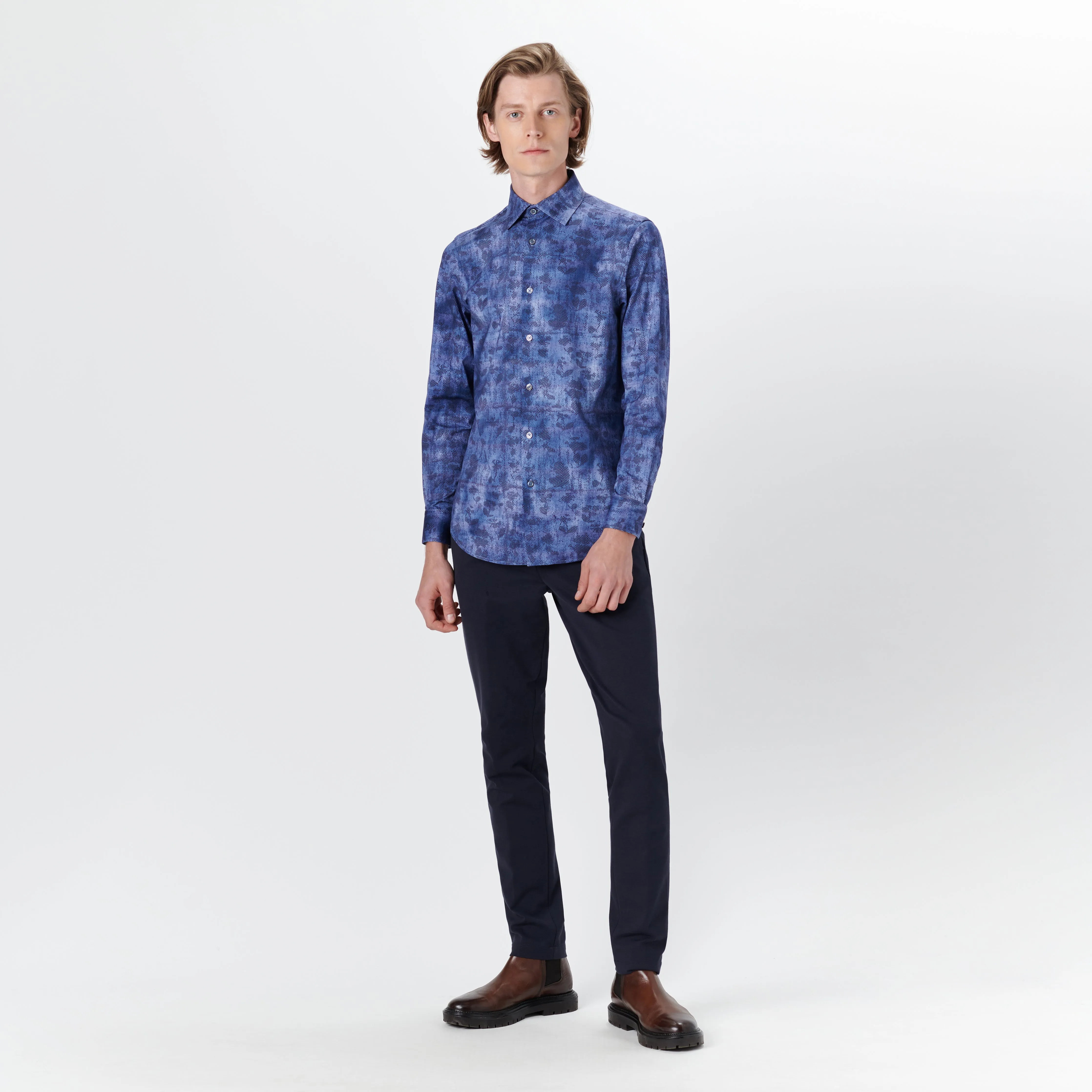 JAMES Abstract Print OoohCotton Shirt sold by Bugatchi product image thumbnail 5