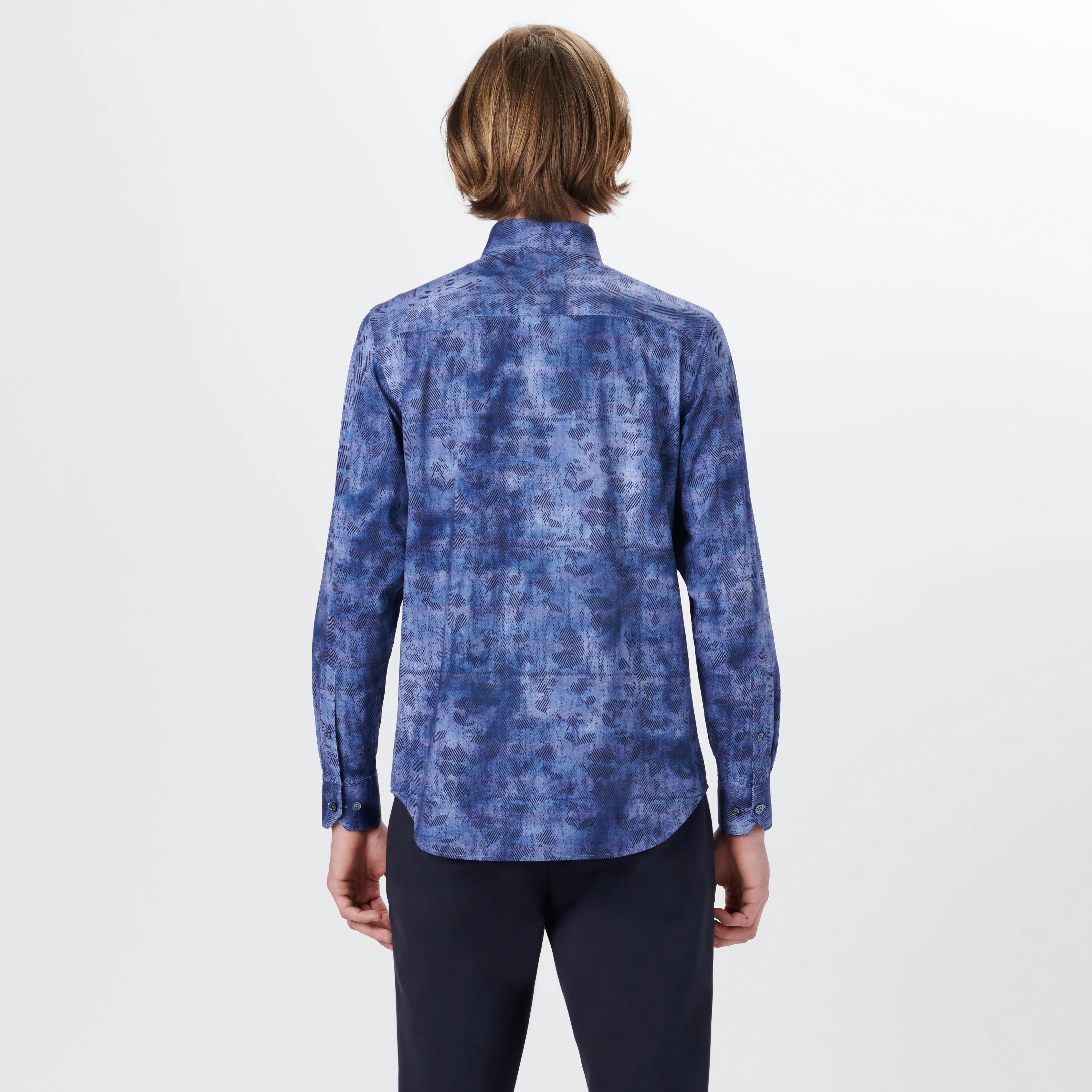 JAMES Abstract Print OoohCotton Shirt sold by Bugatchi product image thumbnail 4