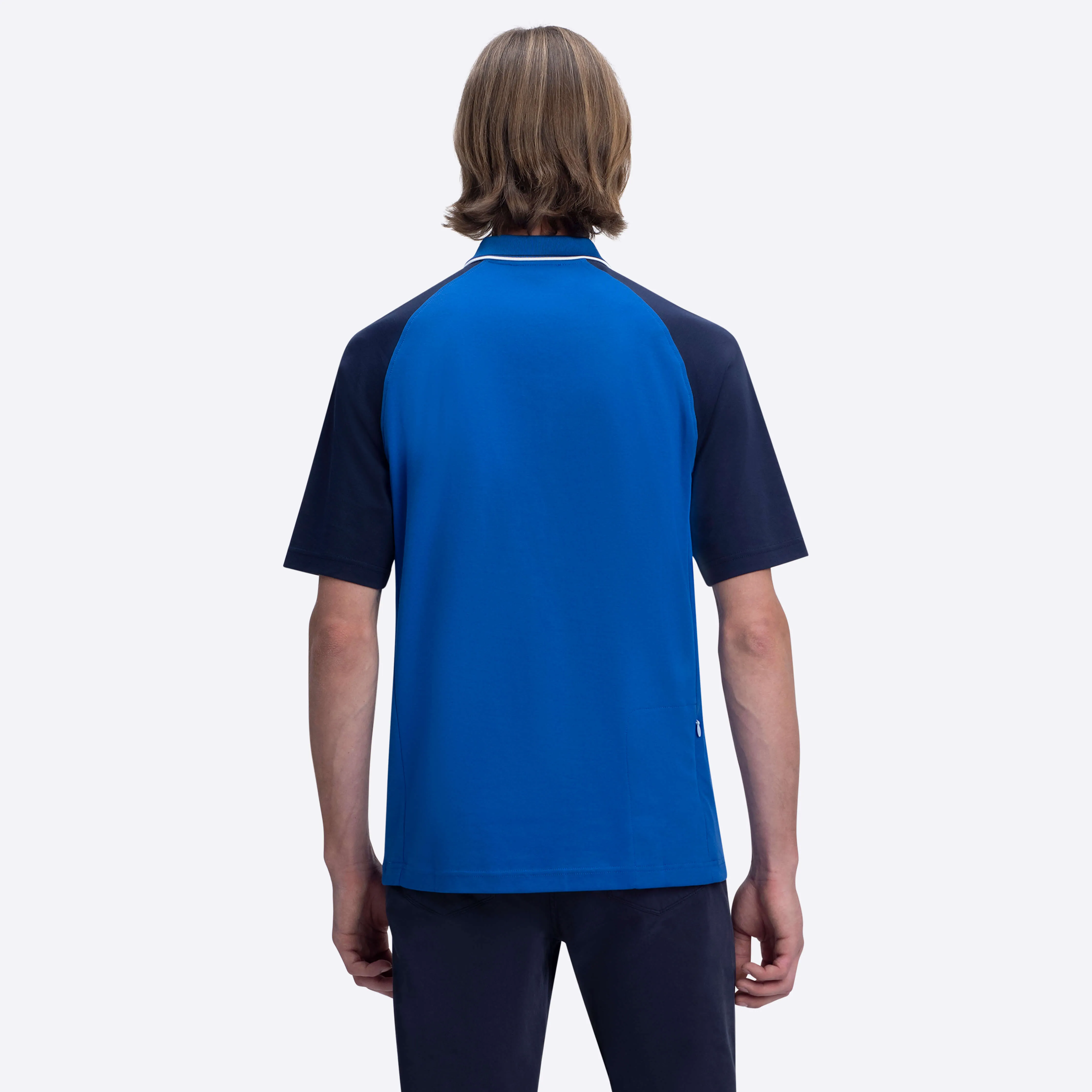 Short Sleeve Quarter Zip Polo sold by Bugatchi product image thumbnail 4