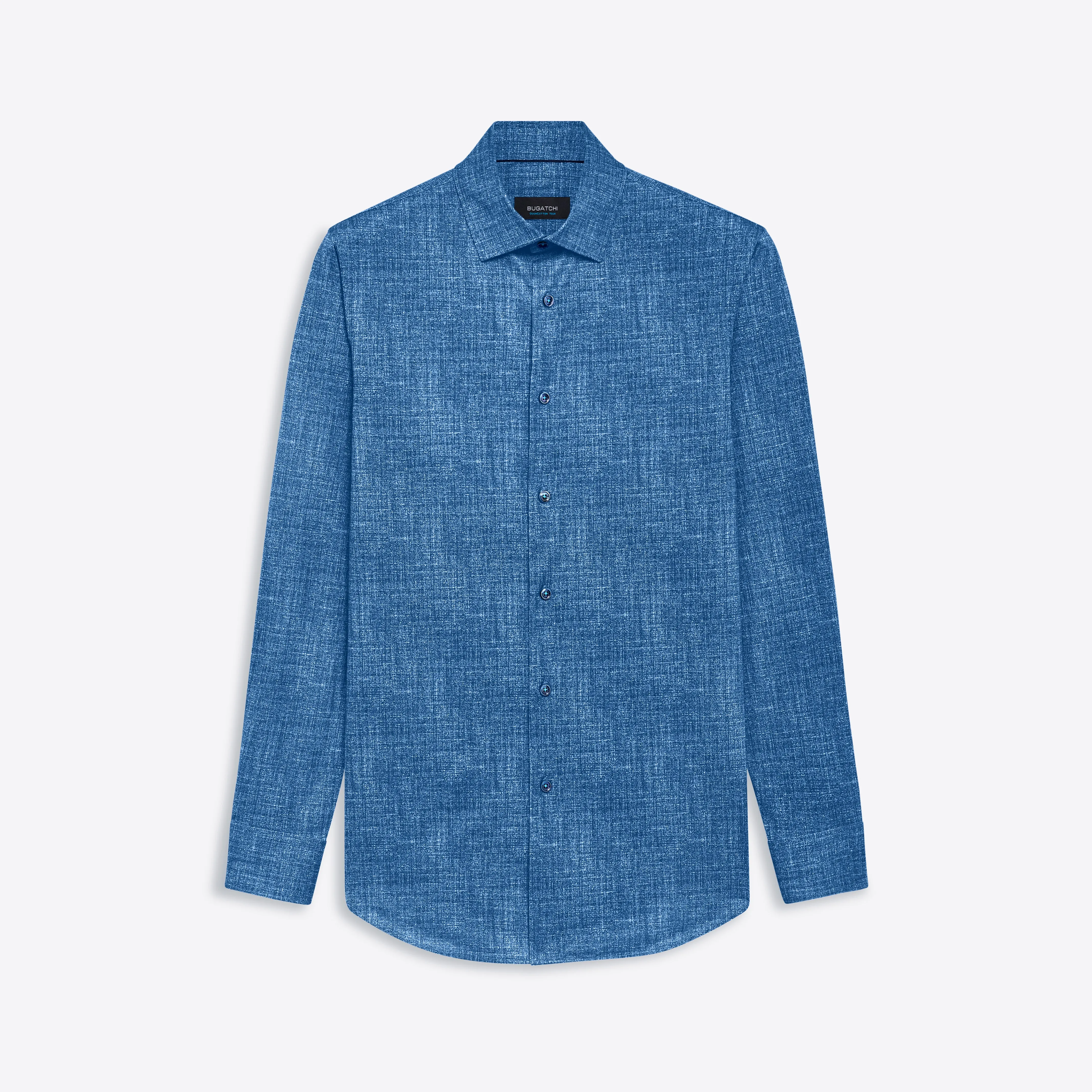 JAMES Chambray Print OoohCotton Shirt sold by Bugatchi