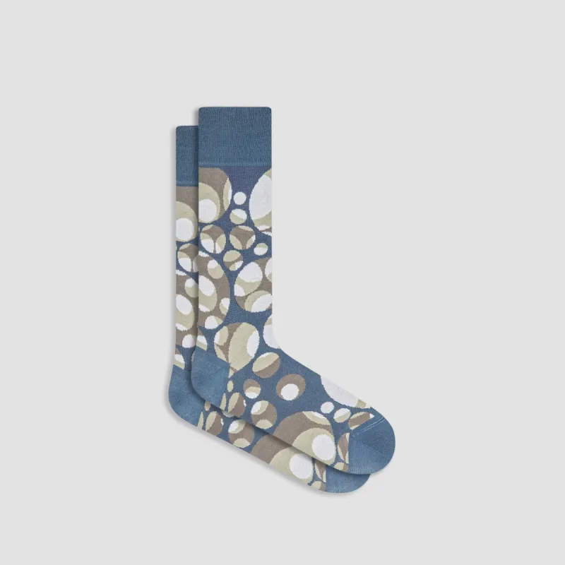 Abstract Mid-Calf Socks sold by Bugatchi