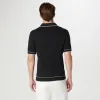 Rib Stitch Short Sleeve Johnny Sweater sold by Bugatchi