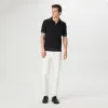 Rib Stitch Short Sleeve Johnny Sweater sold by Bugatchi