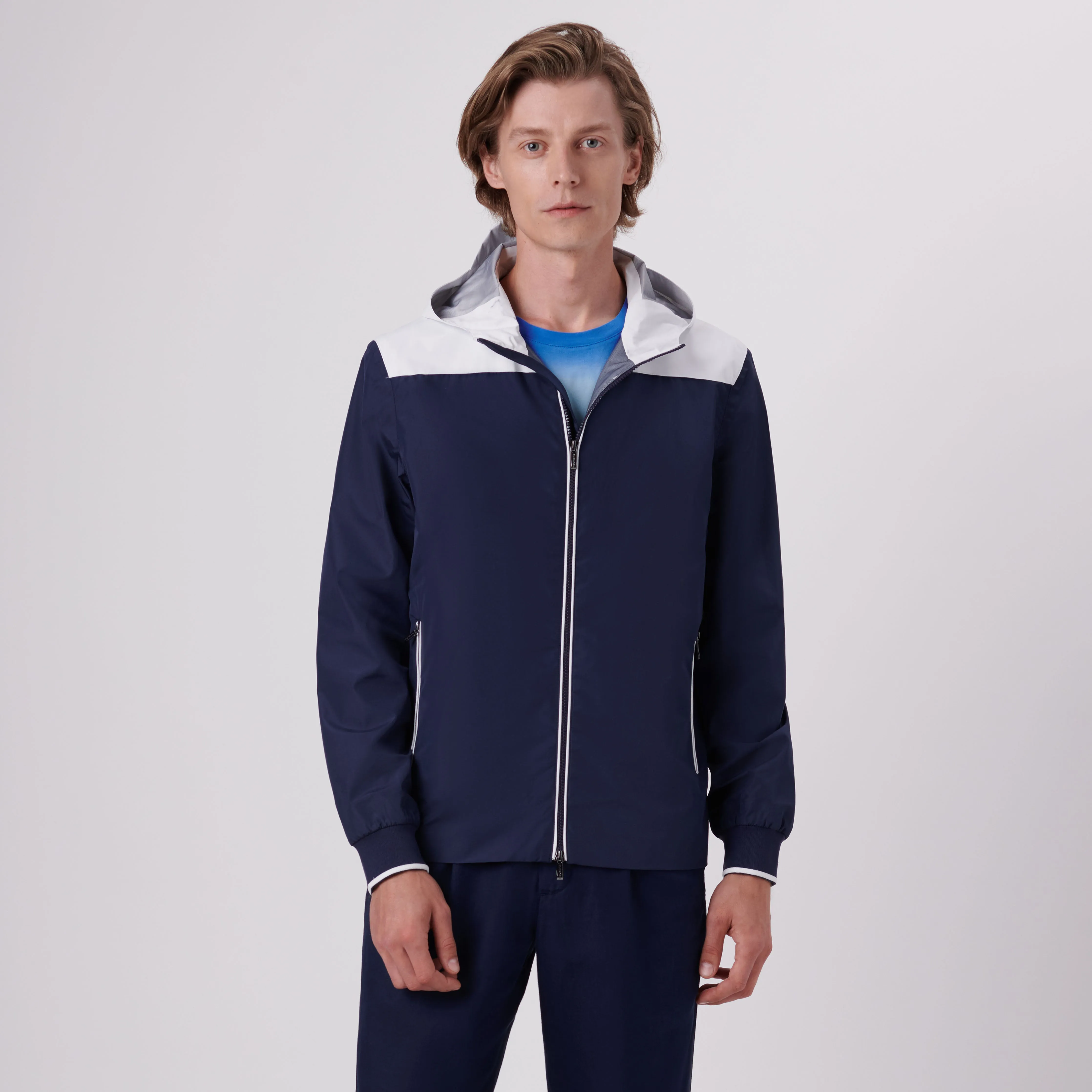 Two-Tone Nylon Windbreaker sold by Bugatchi product image thumbnail 2