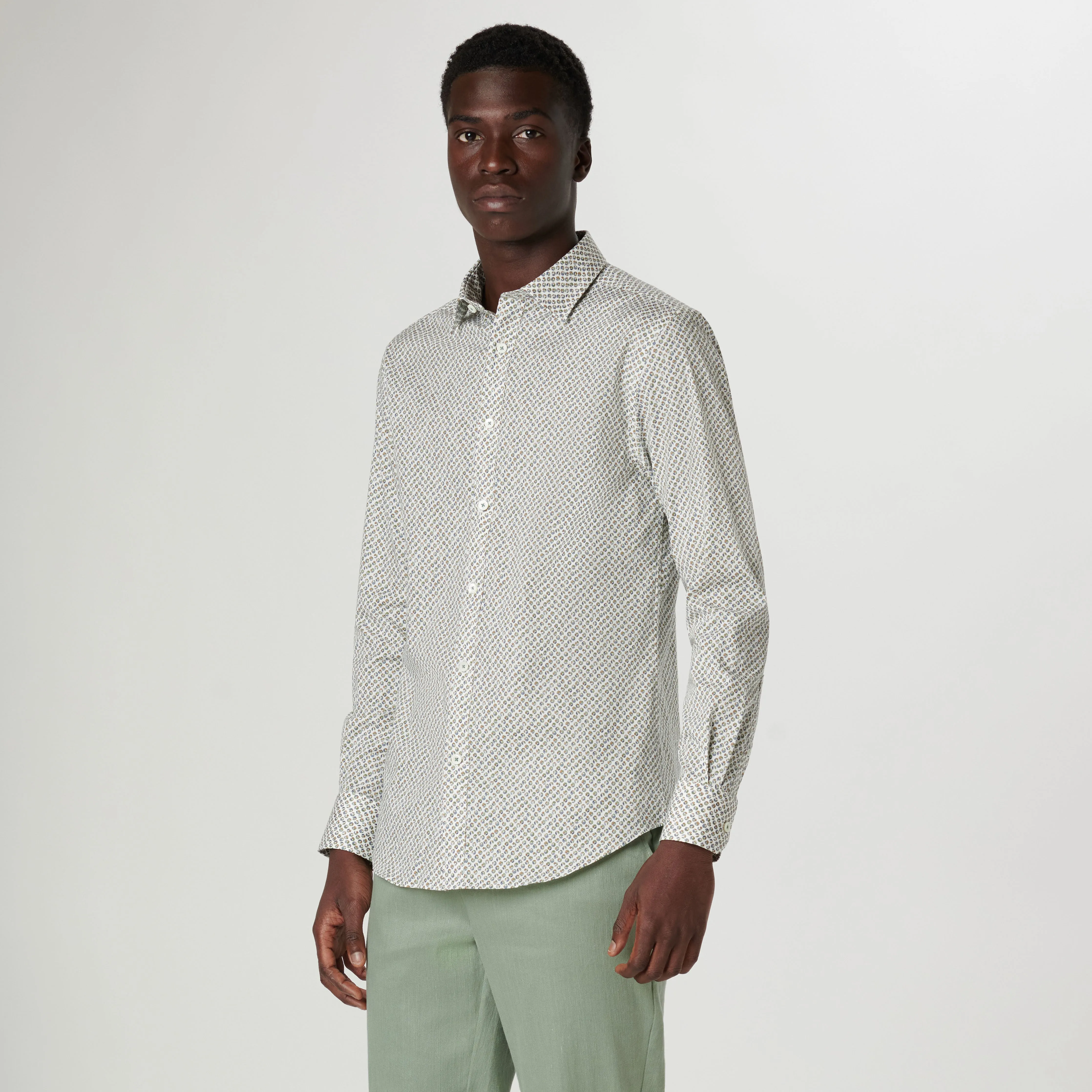 Julian Geometric Shirt sold by Bugatchi product image thumbnail 3