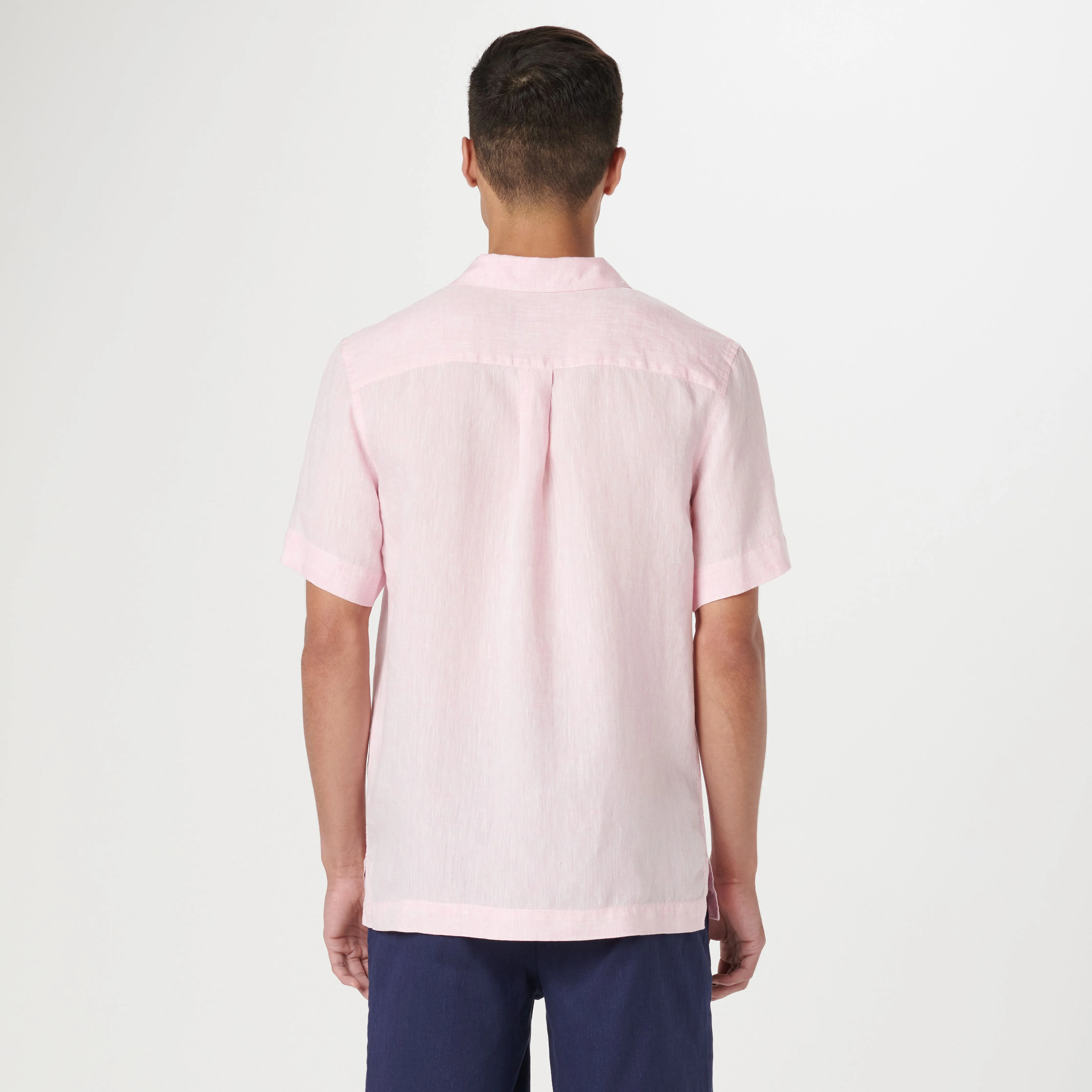 Jackson Solid Linen Camp Shirt sold by Bugatchi product image thumbnail 4