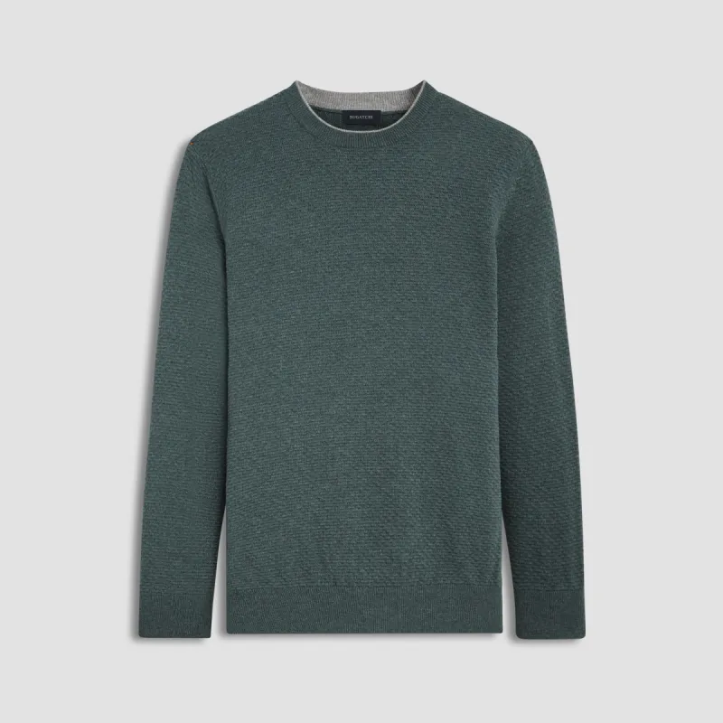 Waffle Stitch Crew Neck Sweater sold by Bugatchi