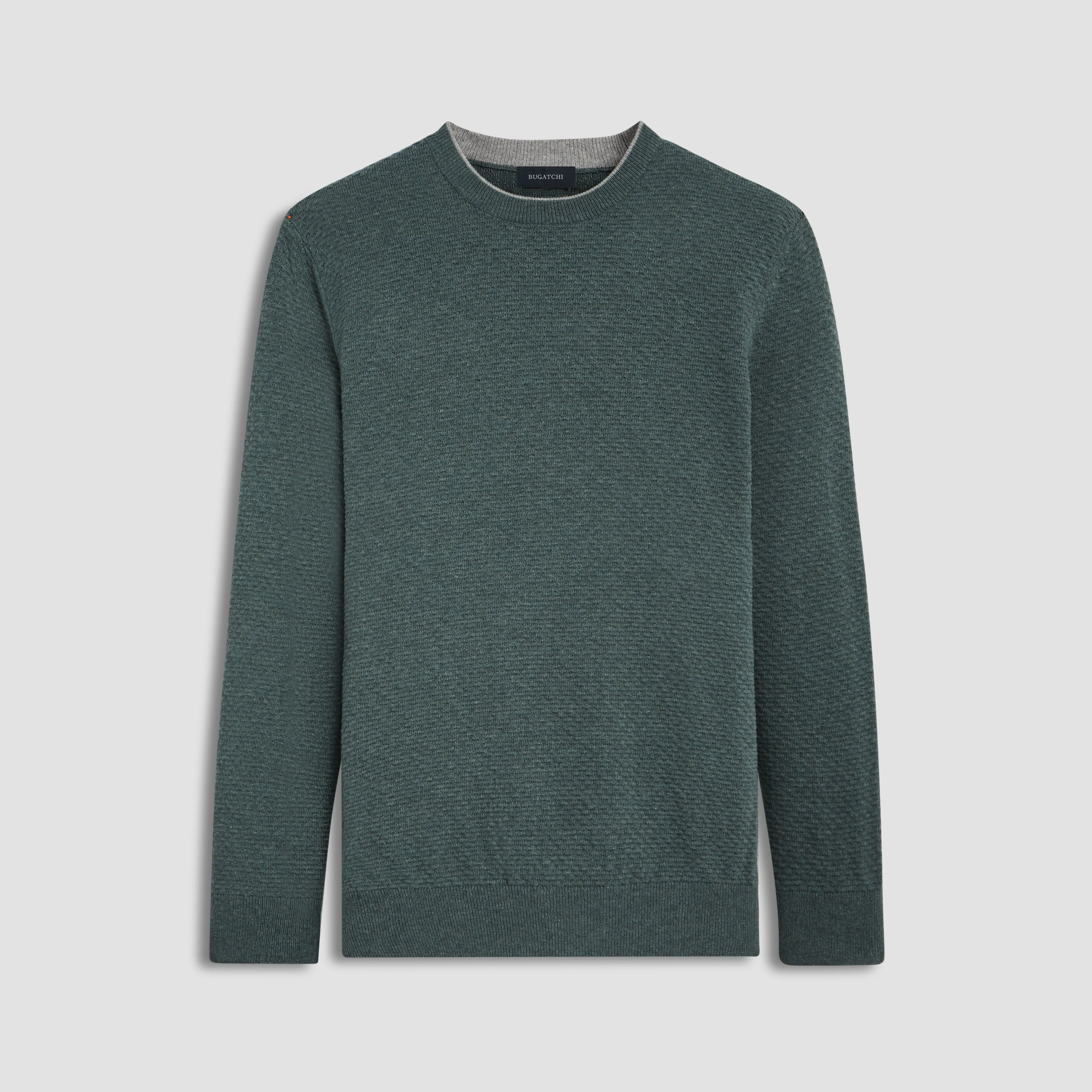 Waffle Stitch Crew Neck Sweater sold by Bugatchi