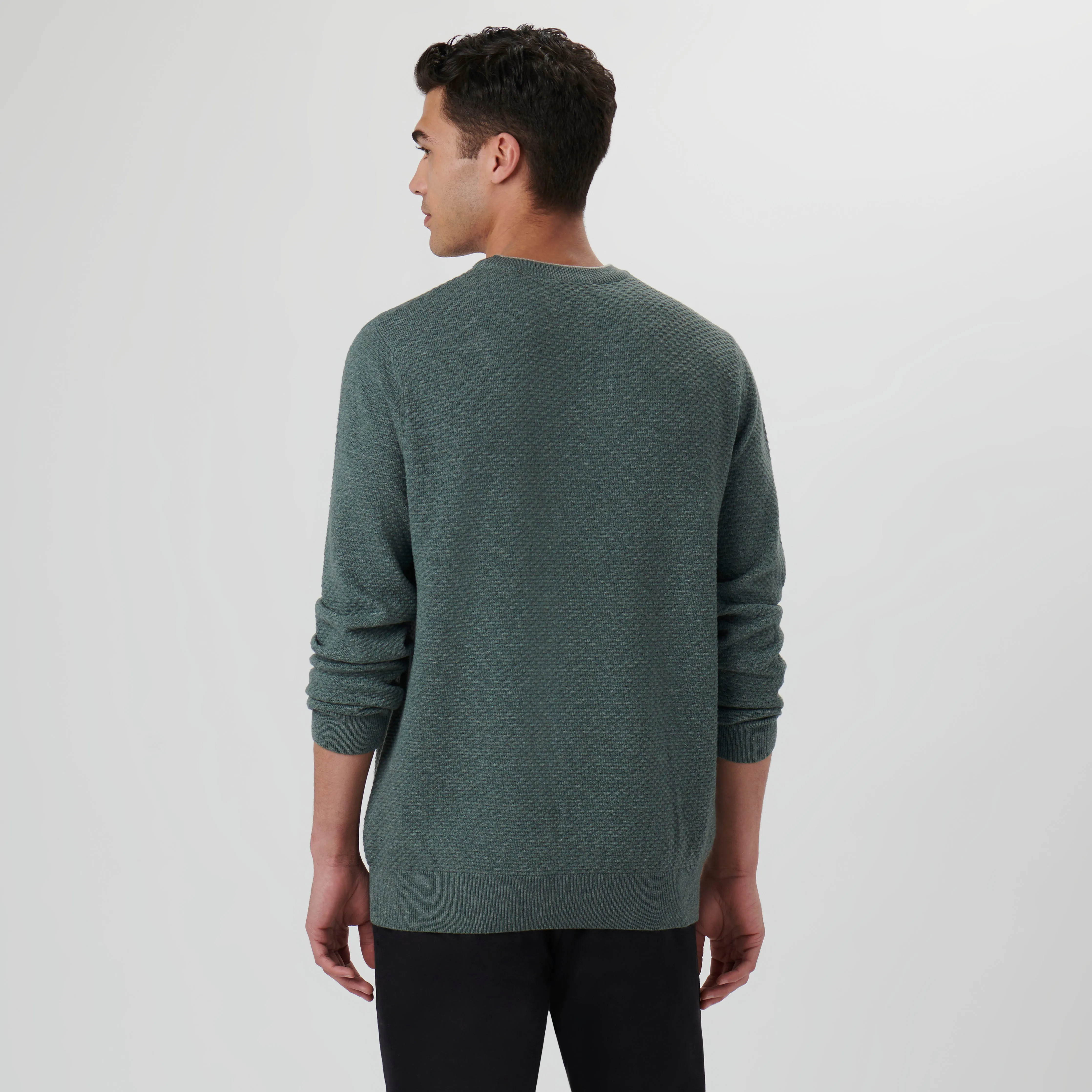 Waffle Stitch Crew Neck Sweater sold by Bugatchi product image thumbnail 4