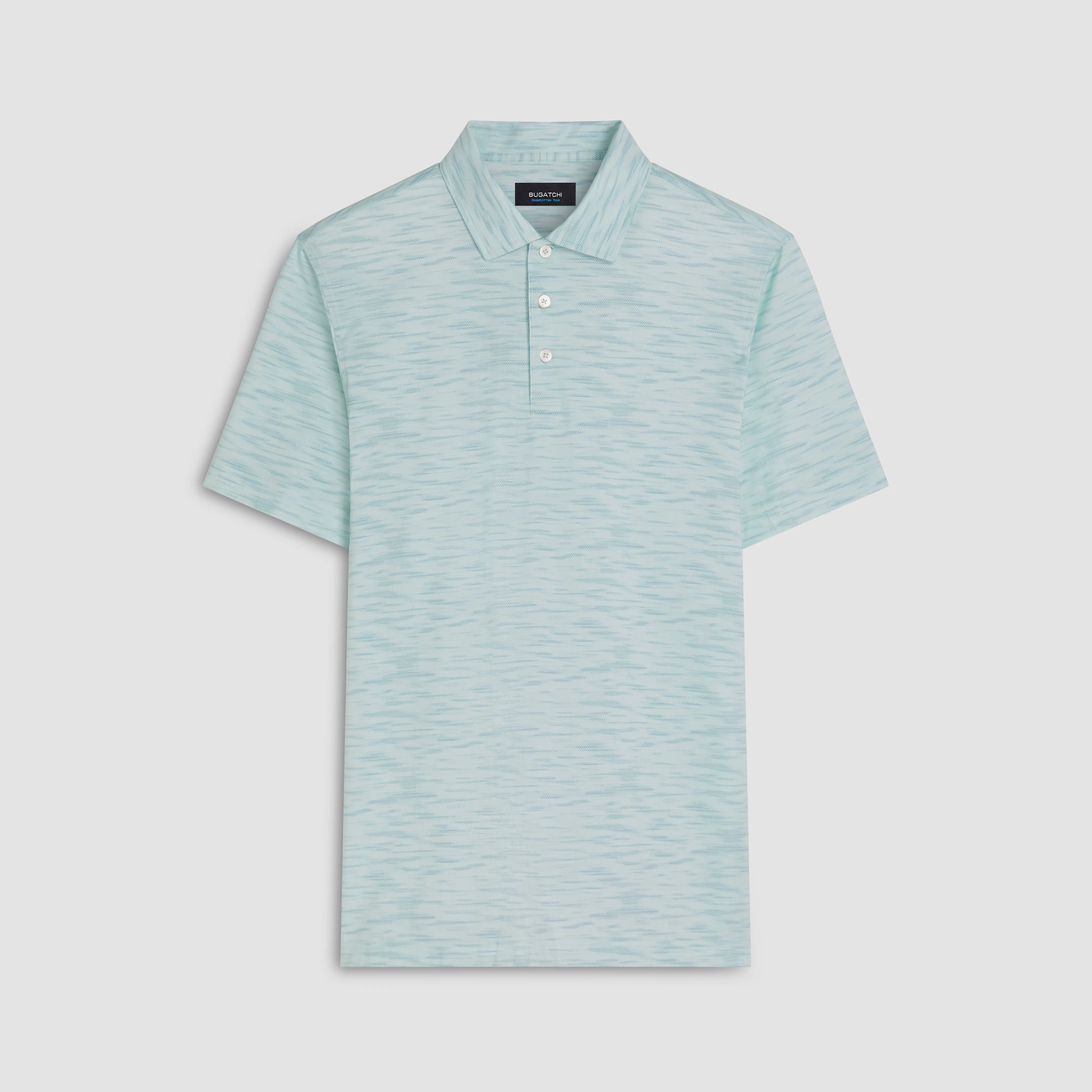 Victor Striated Print OoohCotton Polo sold by Bugatchi