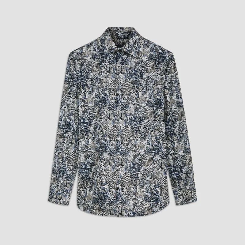 James Leaf Print OoohCotton Shirt sold by Bugatchi