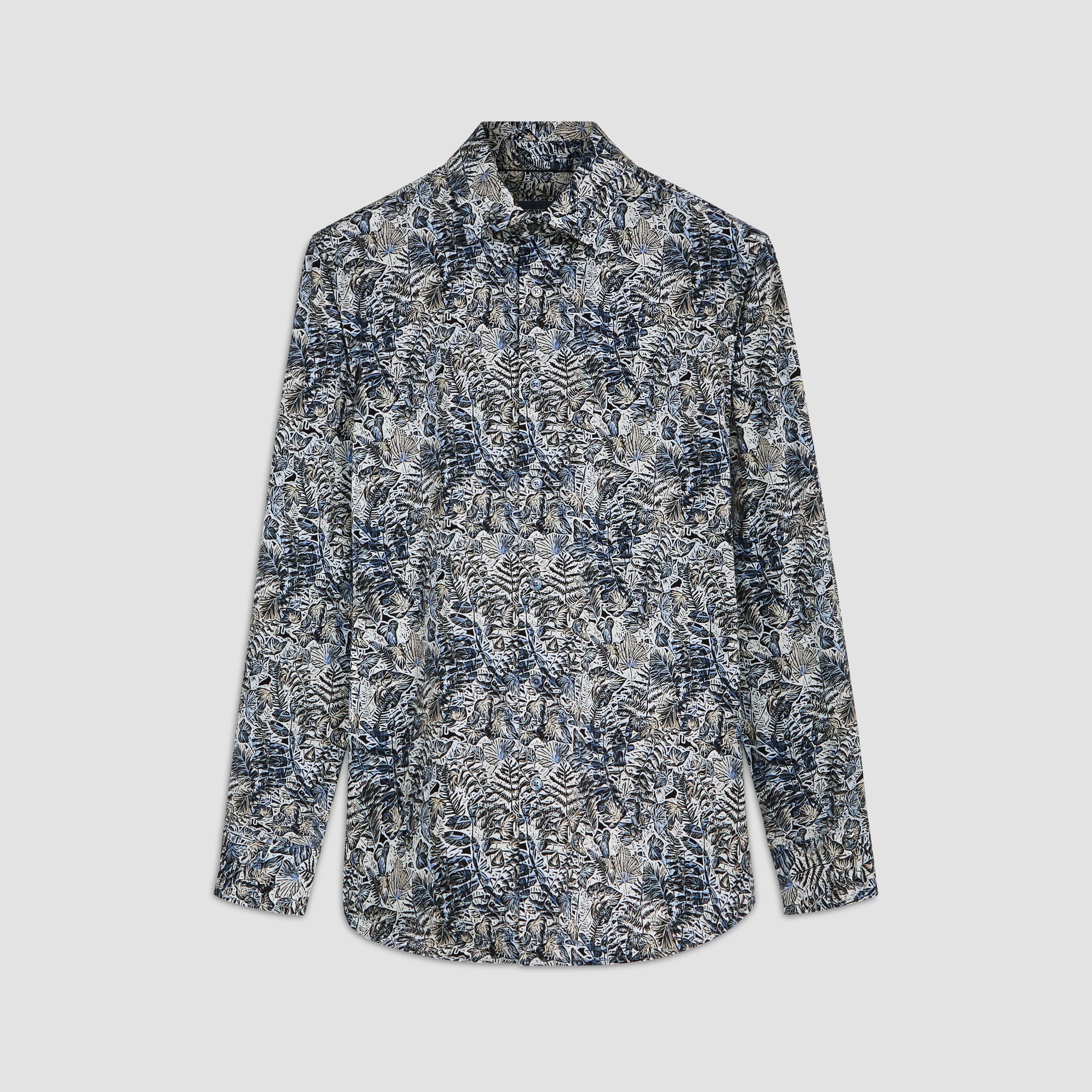 James Leaf Print OoohCotton Shirt sold by Bugatchi