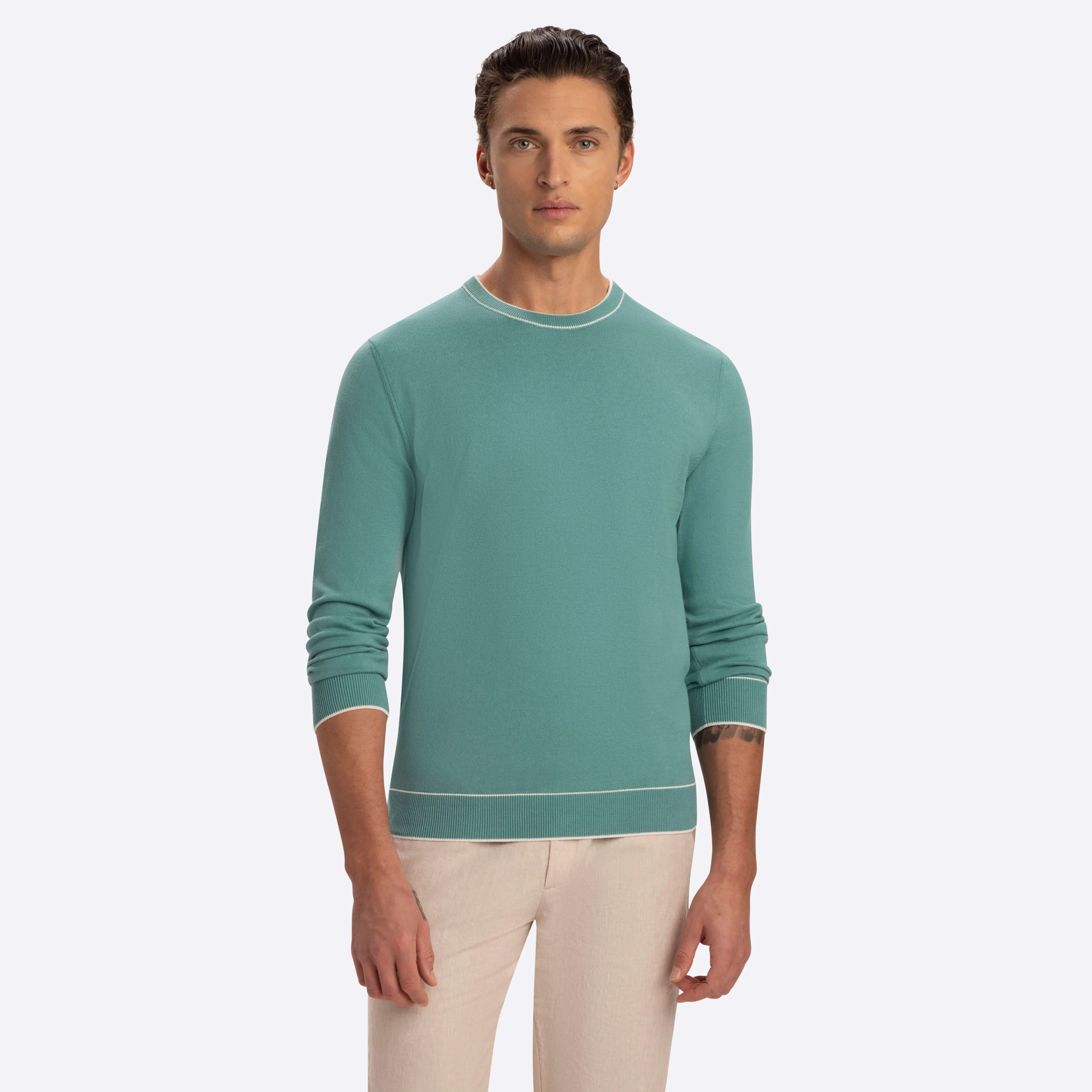 Solid Crew Neck Sweater sold by Bugatchi product image thumbnail 2