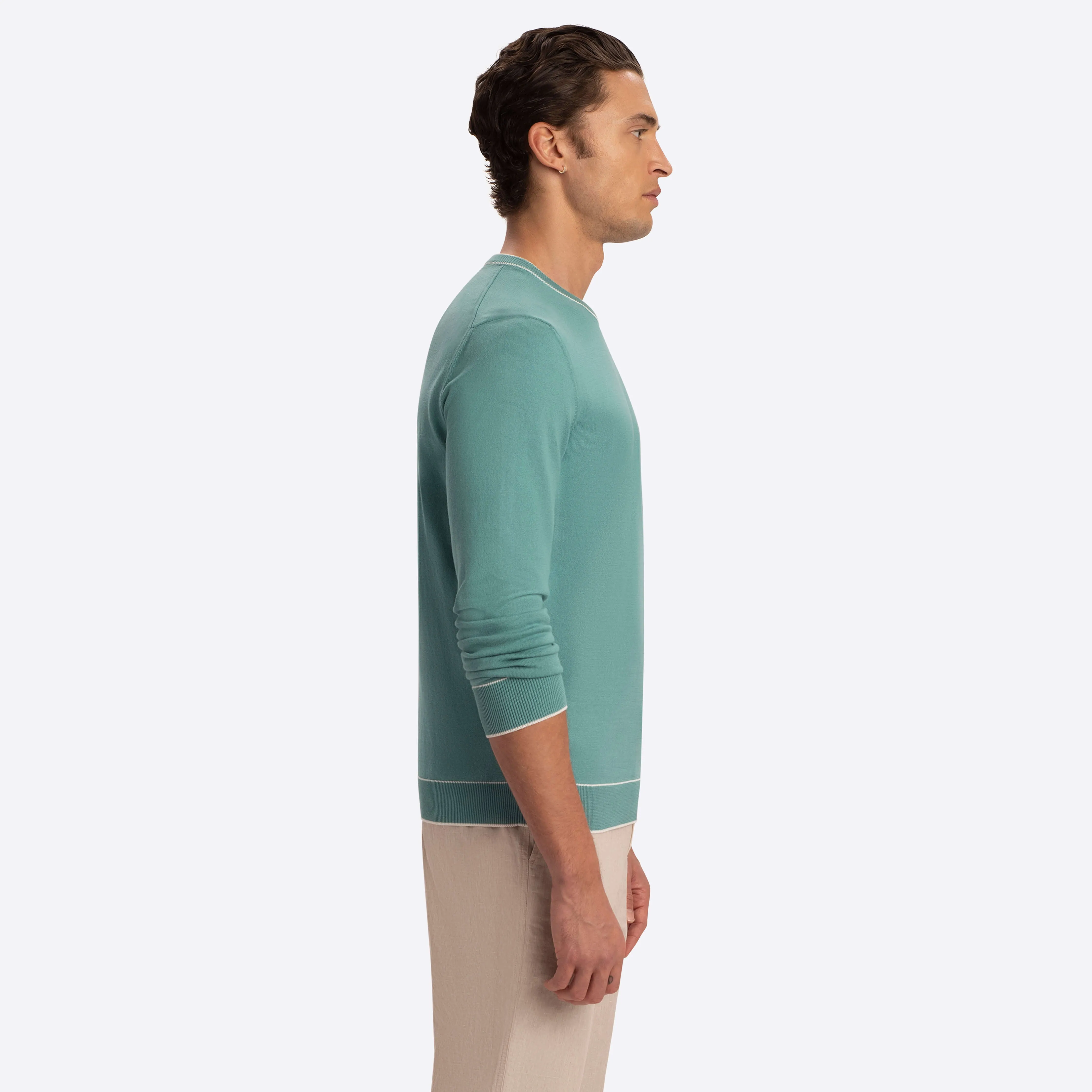 Solid Crew Neck Sweater sold by Bugatchi product image thumbnail 3