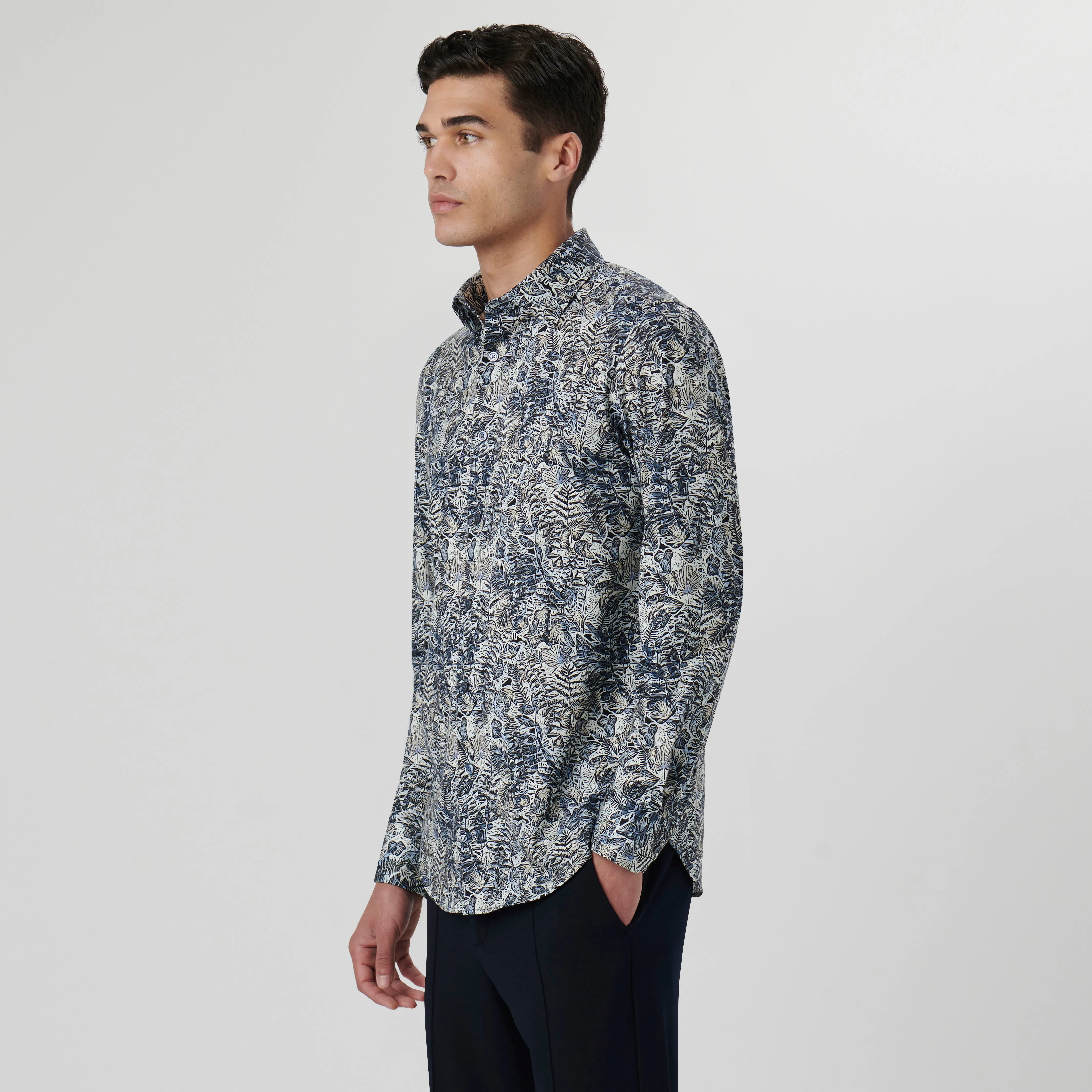 James Leaf Print OoohCotton Shirt sold by Bugatchi product image thumbnail 3