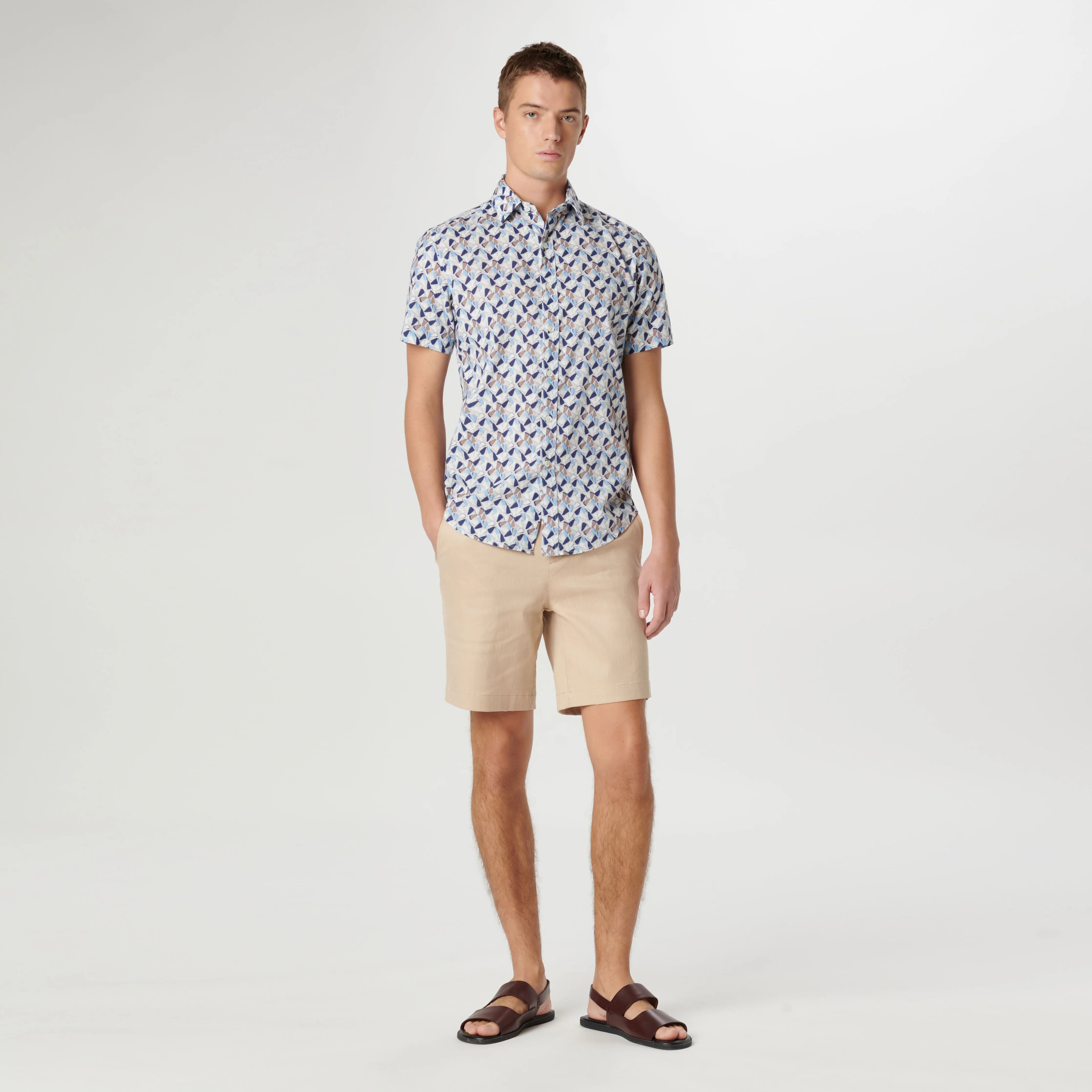 Orson Abstract Short Sleeve Shirt sold by Bugatchi product image thumbnail 5