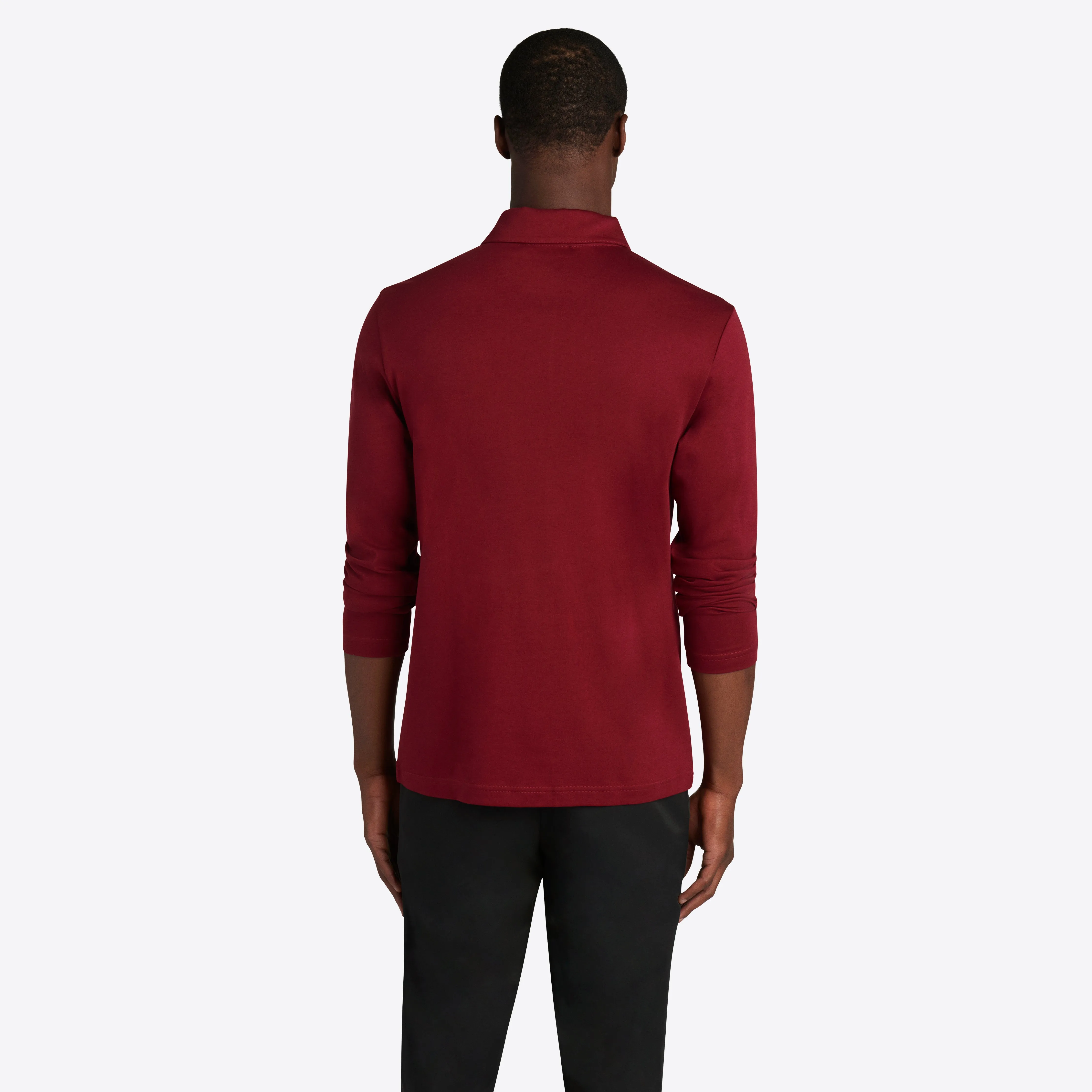 Solid Long Sleeve Quarter Zip Polo sold by Bugatchi product image thumbnail 5