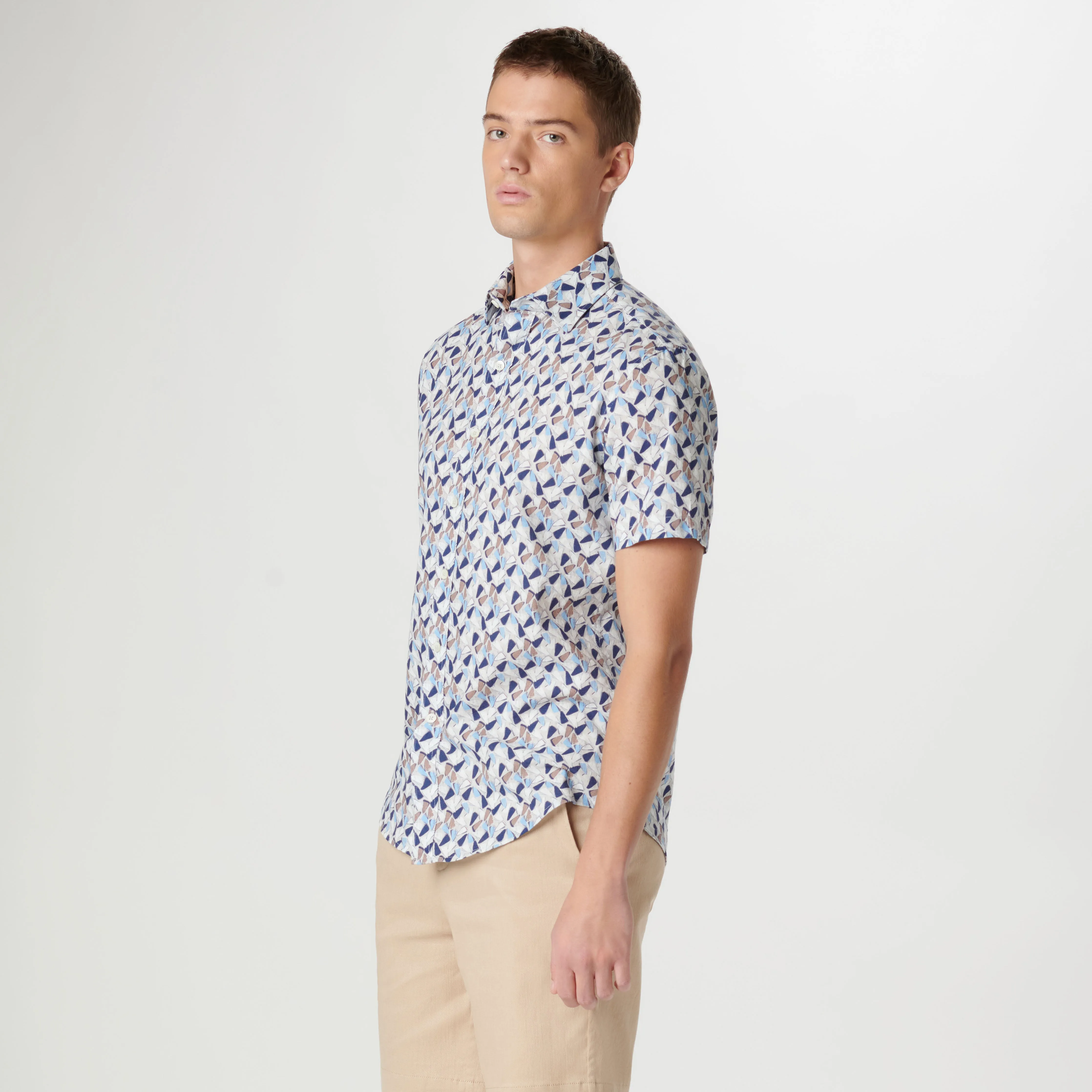 Orson Abstract Short Sleeve Shirt sold by Bugatchi product image thumbnail 3