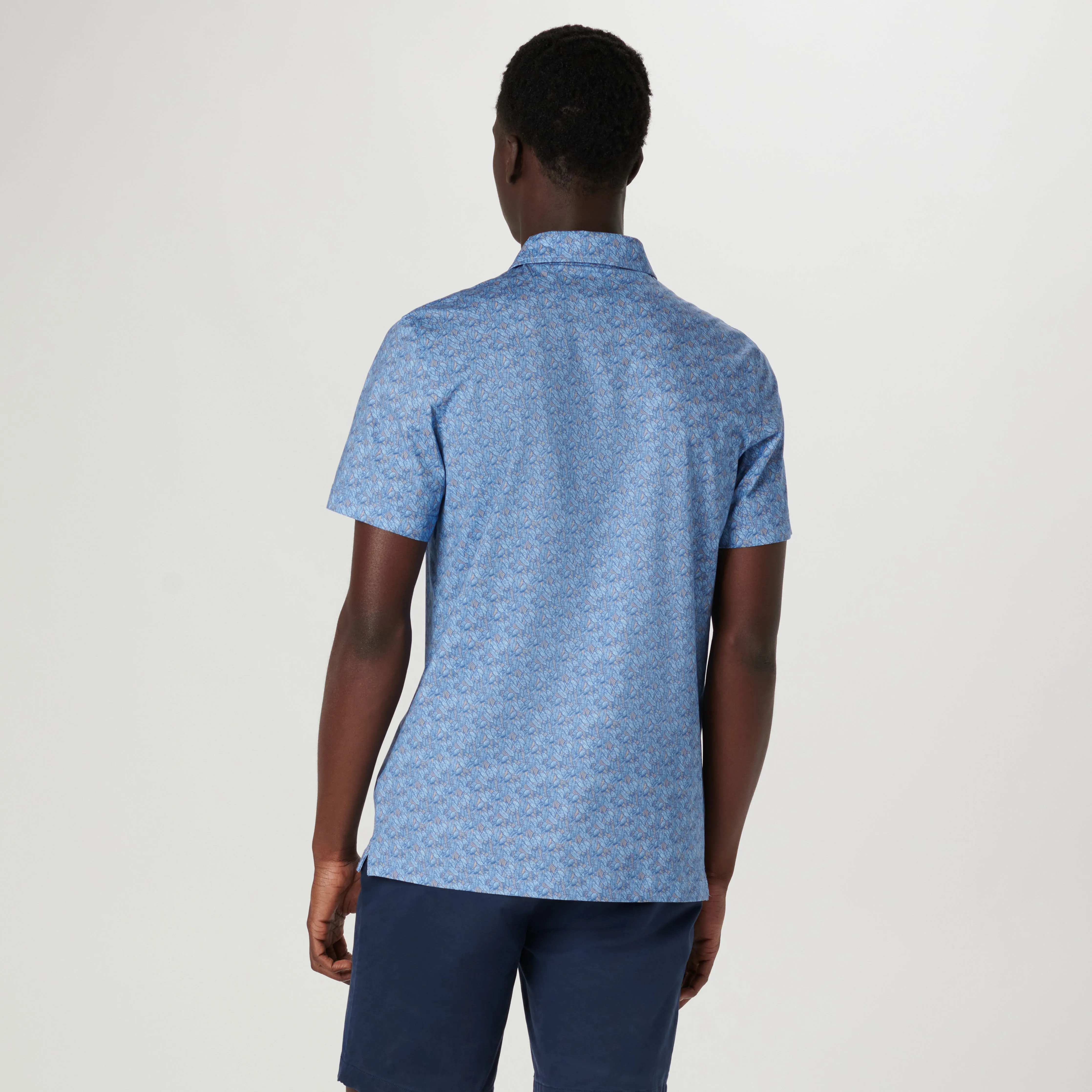 Victor Leaf Print OoohCotton Polo sold by Bugatchi product image thumbnail 4