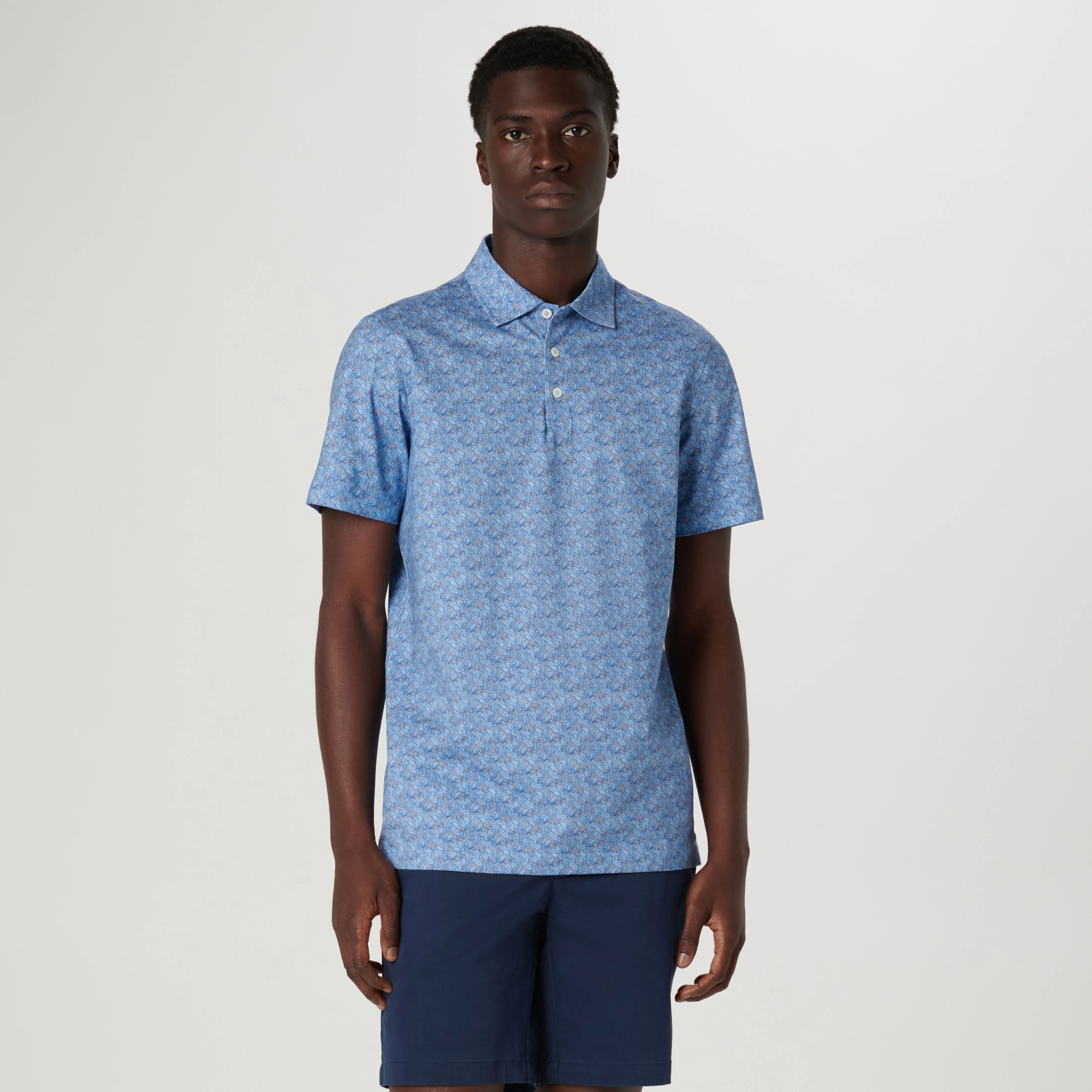 Victor Leaf Print OoohCotton Polo sold by Bugatchi product image thumbnail 2