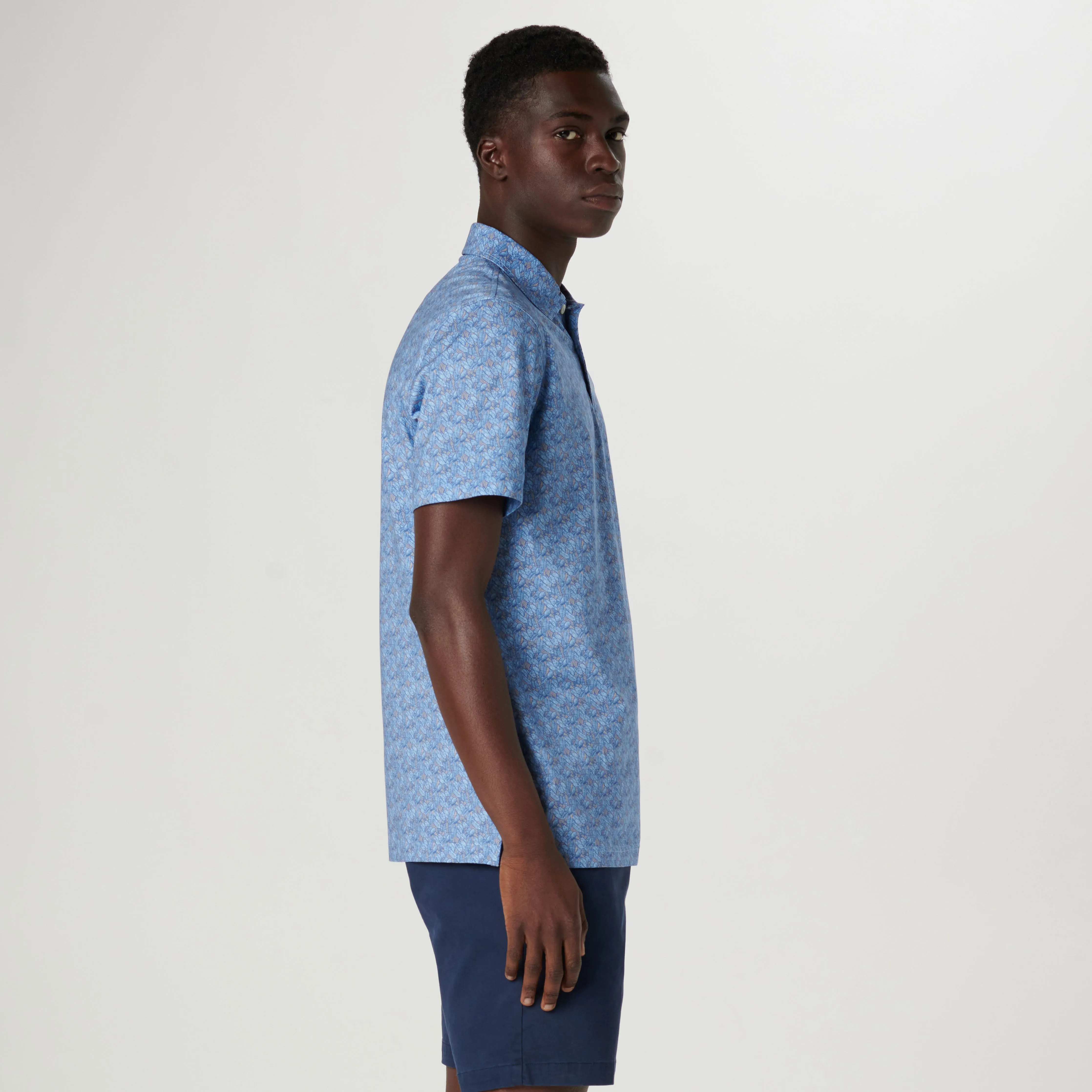 Victor Leaf Print OoohCotton Polo sold by Bugatchi product image thumbnail 3