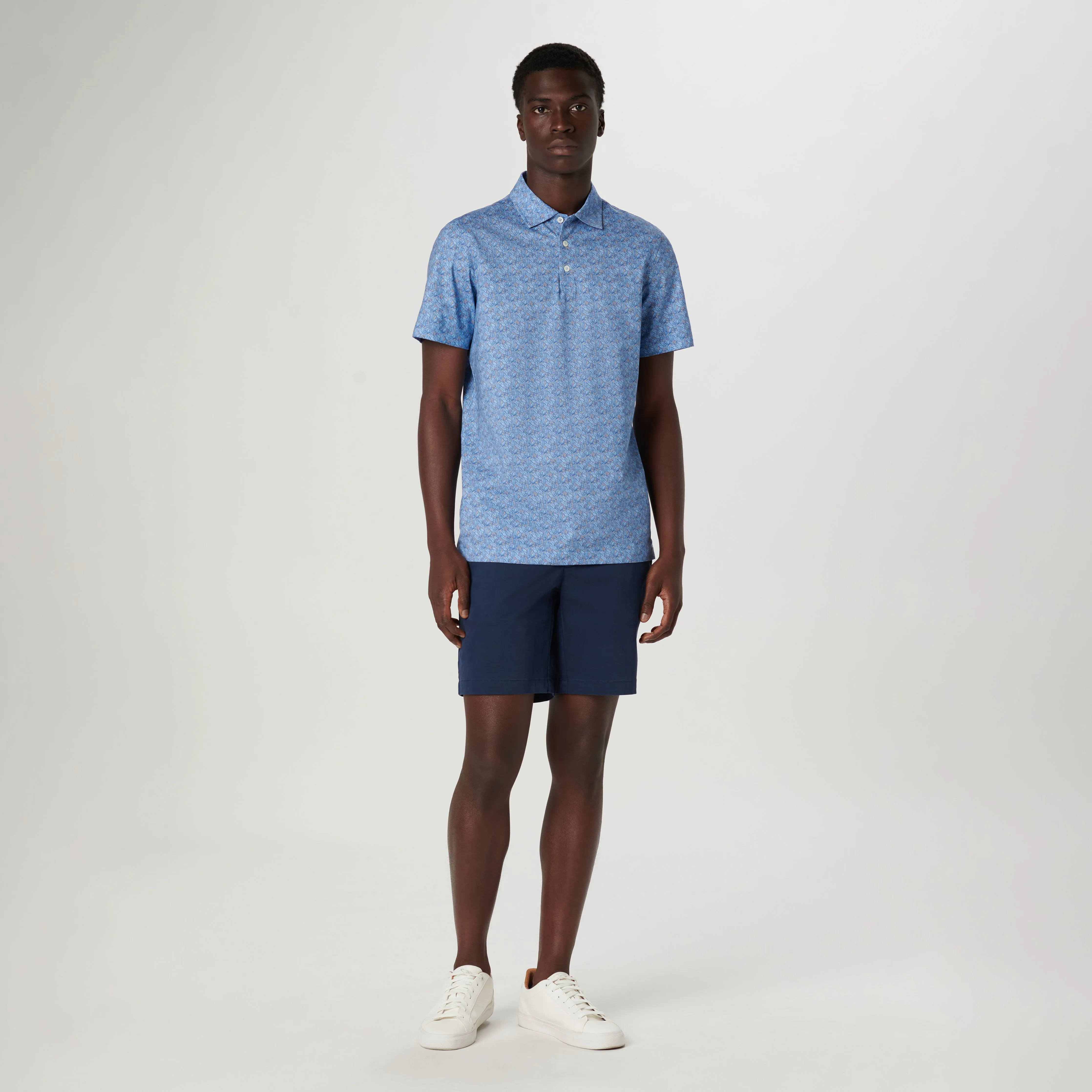 Victor Leaf Print OoohCotton Polo sold by Bugatchi product image thumbnail 5