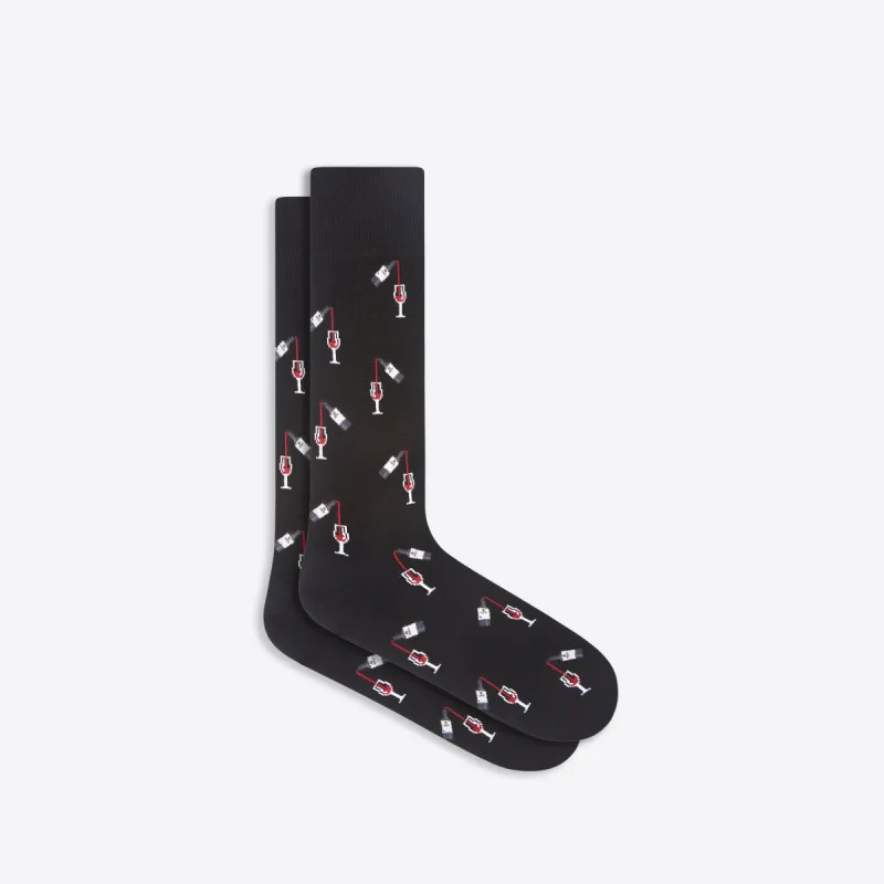 Glass of Wine Mid-Calf Socks sold by Bugatchi