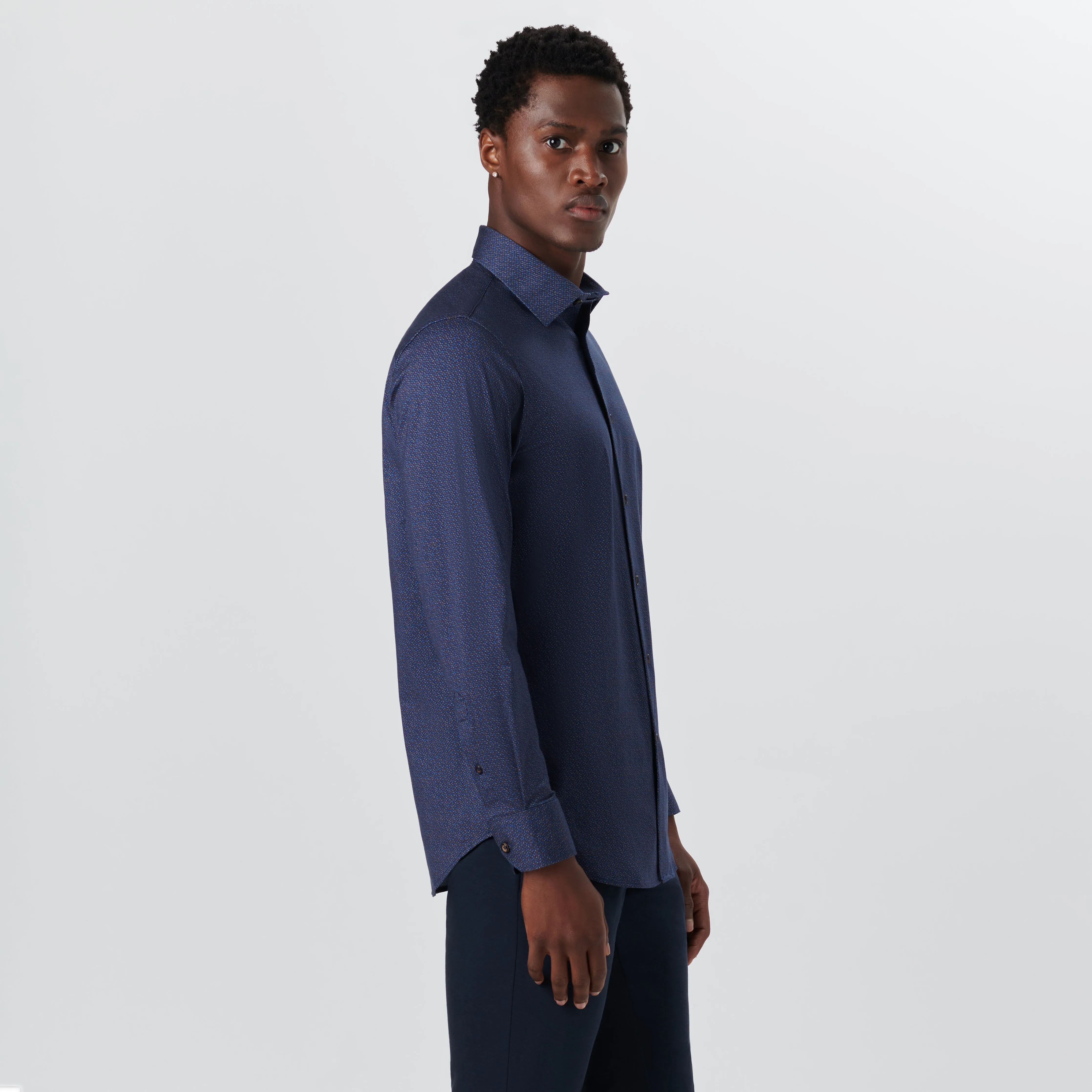 JAMES Diamond Pin Check OoohCotton Shirt sold by Bugatchi product image thumbnail 3
