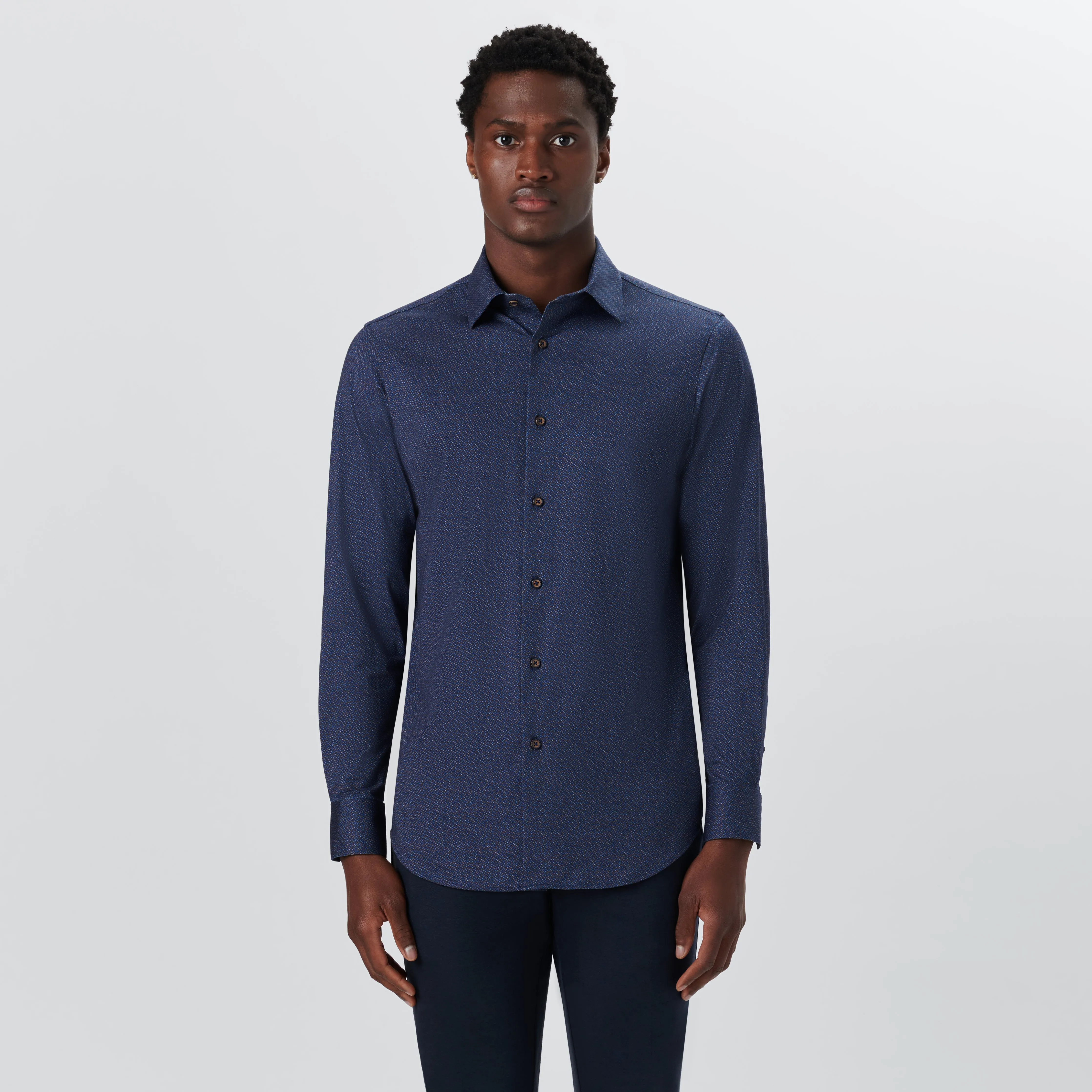 JAMES Diamond Pin Check OoohCotton Shirt sold by Bugatchi product image thumbnail 2