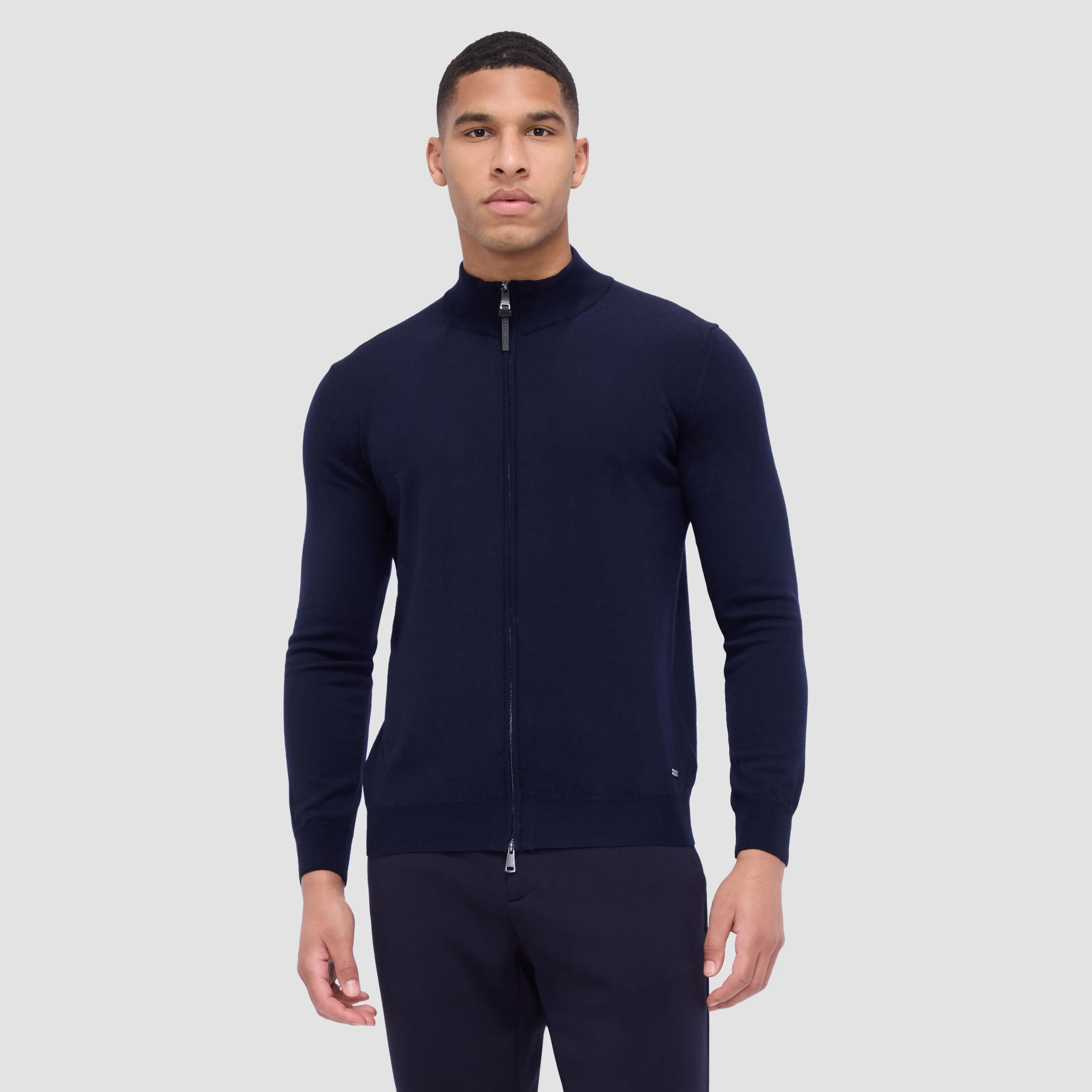 Super Merino Mock Neck Full Zip Sweater sold by Bugatchi product image thumbnail 2