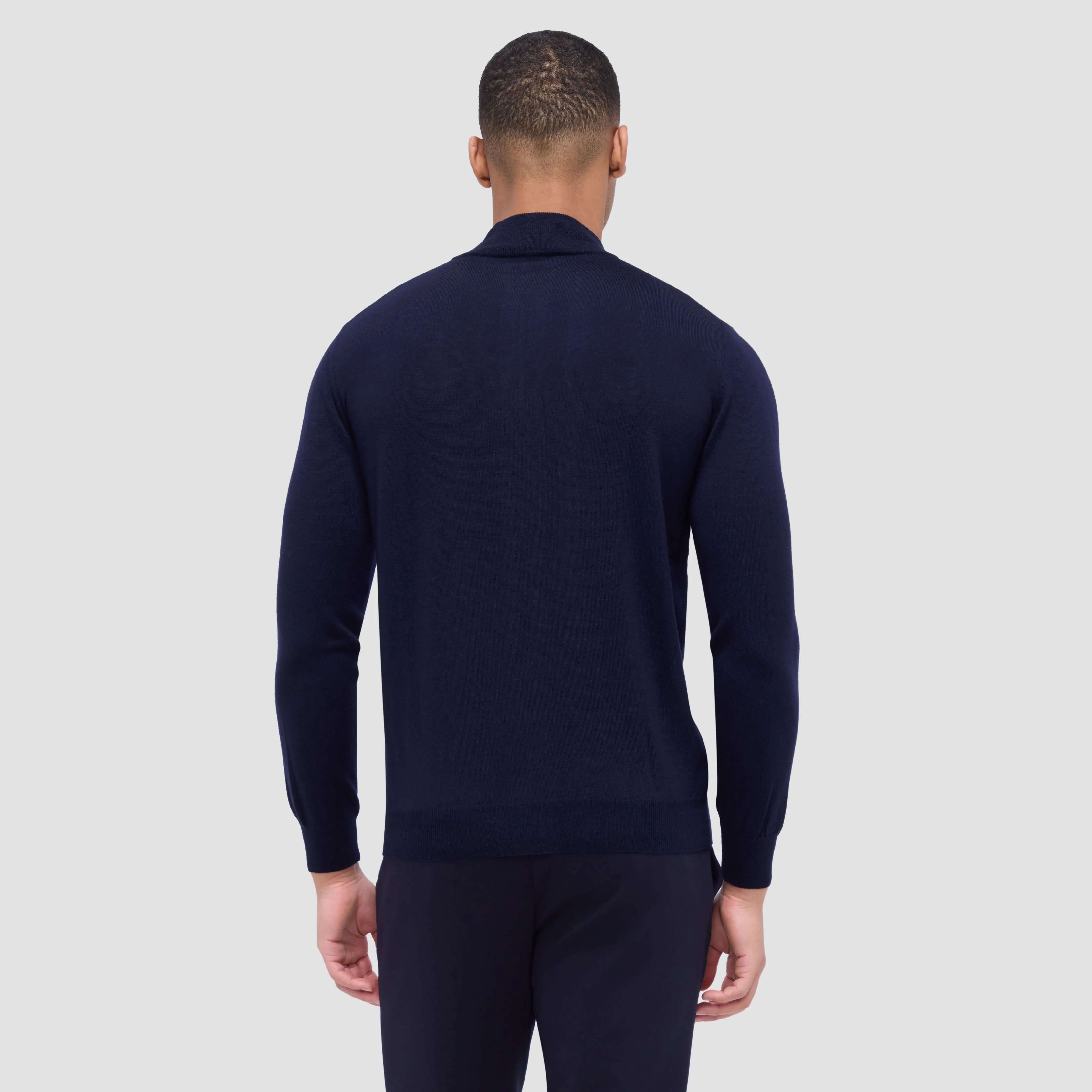 Super Merino Mock Neck Full Zip Sweater sold by Bugatchi product image thumbnail 4