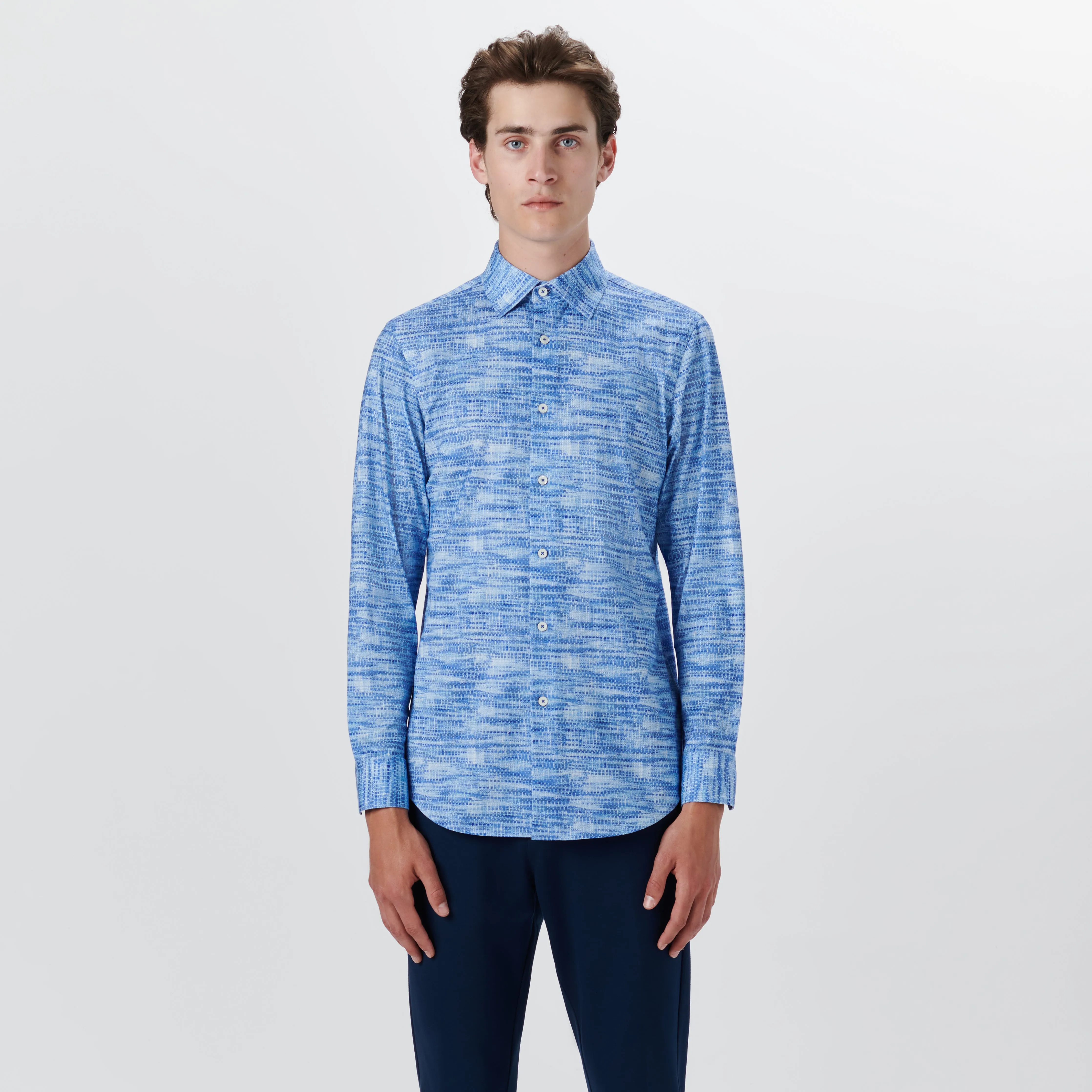 JAMES Abstract Print OoohCotton Shirt sold by Bugatchi product image thumbnail 2
