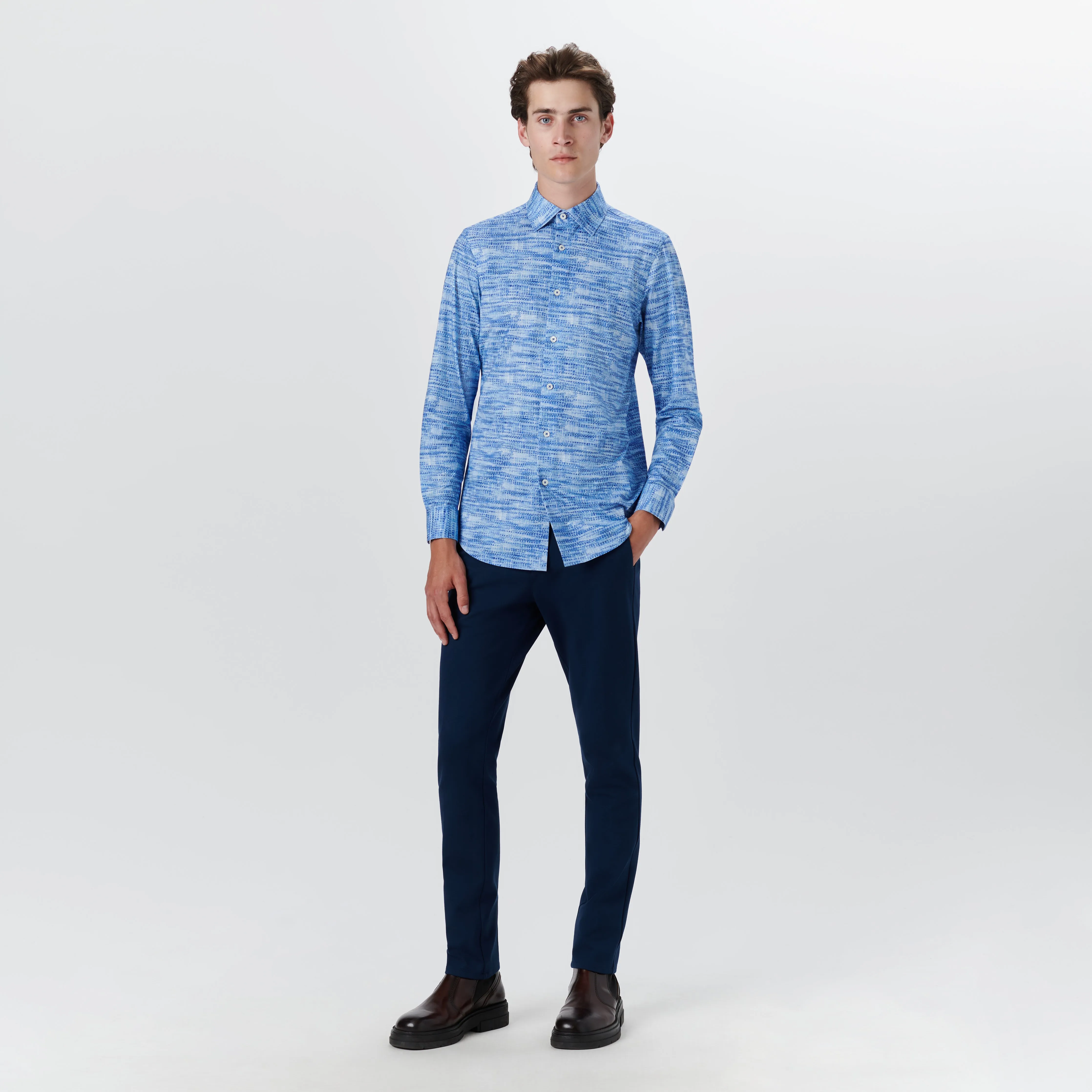 JAMES Abstract Print OoohCotton Shirt sold by Bugatchi product image thumbnail 5