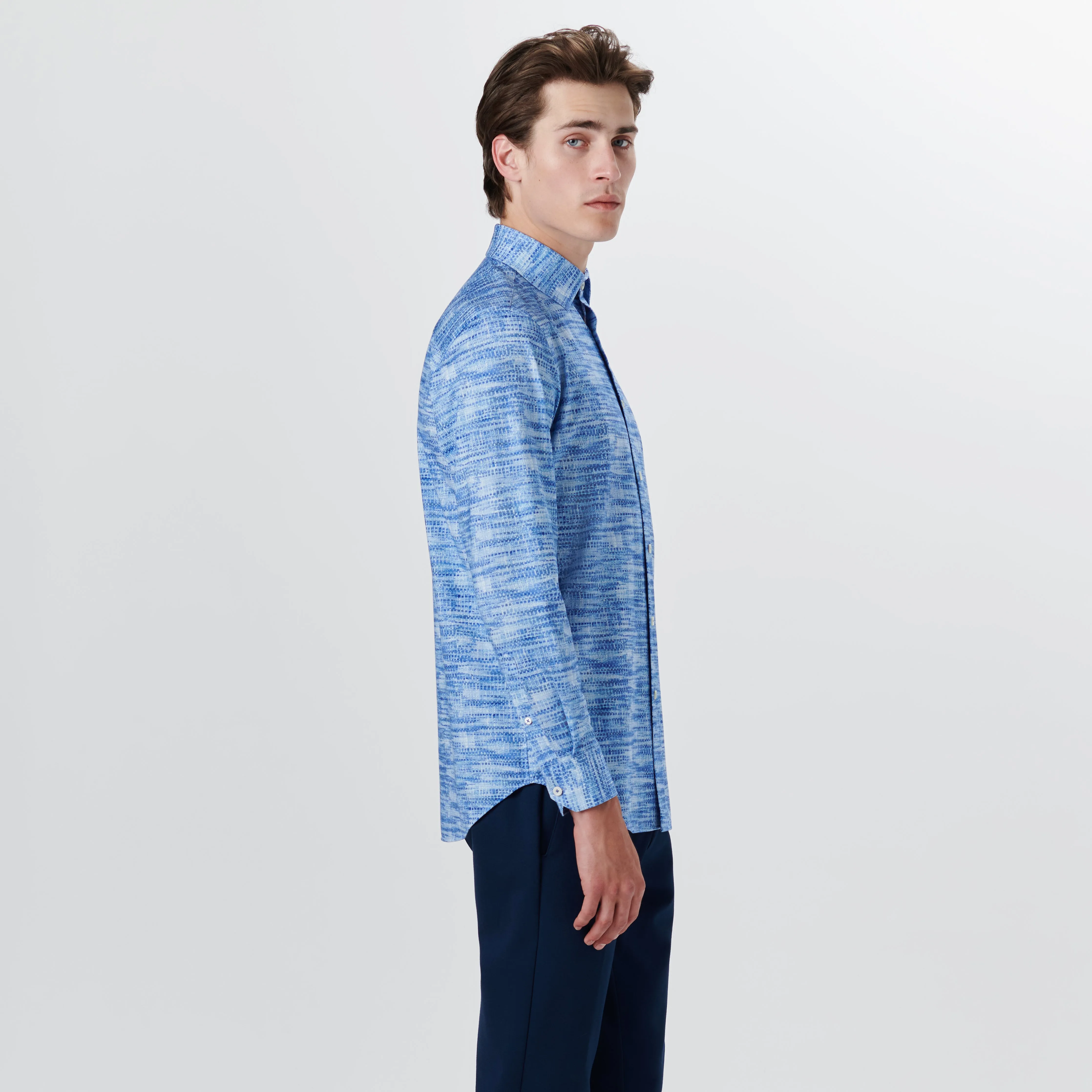 JAMES Abstract Print OoohCotton Shirt sold by Bugatchi product image thumbnail 3