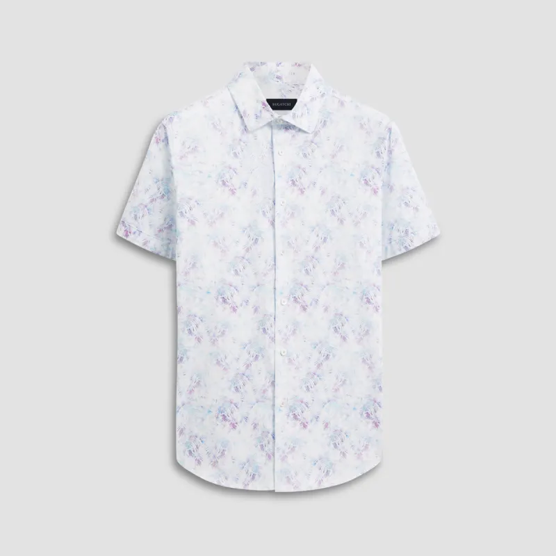Miles Abstract OoohCotton Short Sleeve Shirt sold by Bugatchi