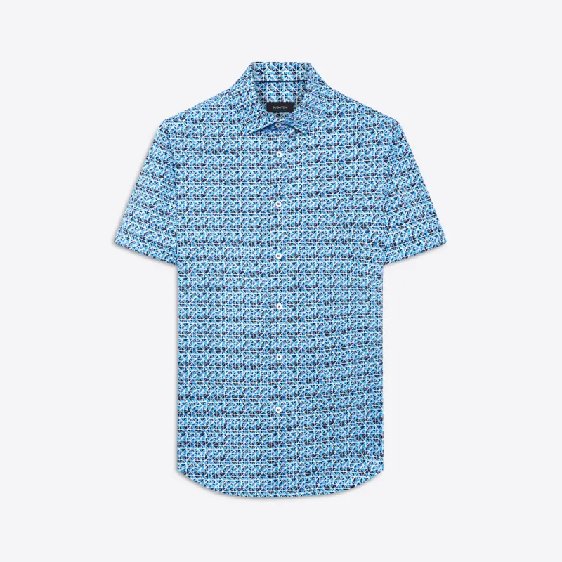 MILES Diamond Print OoohCotton Short Sleeve Shirt sold by Bugatchi