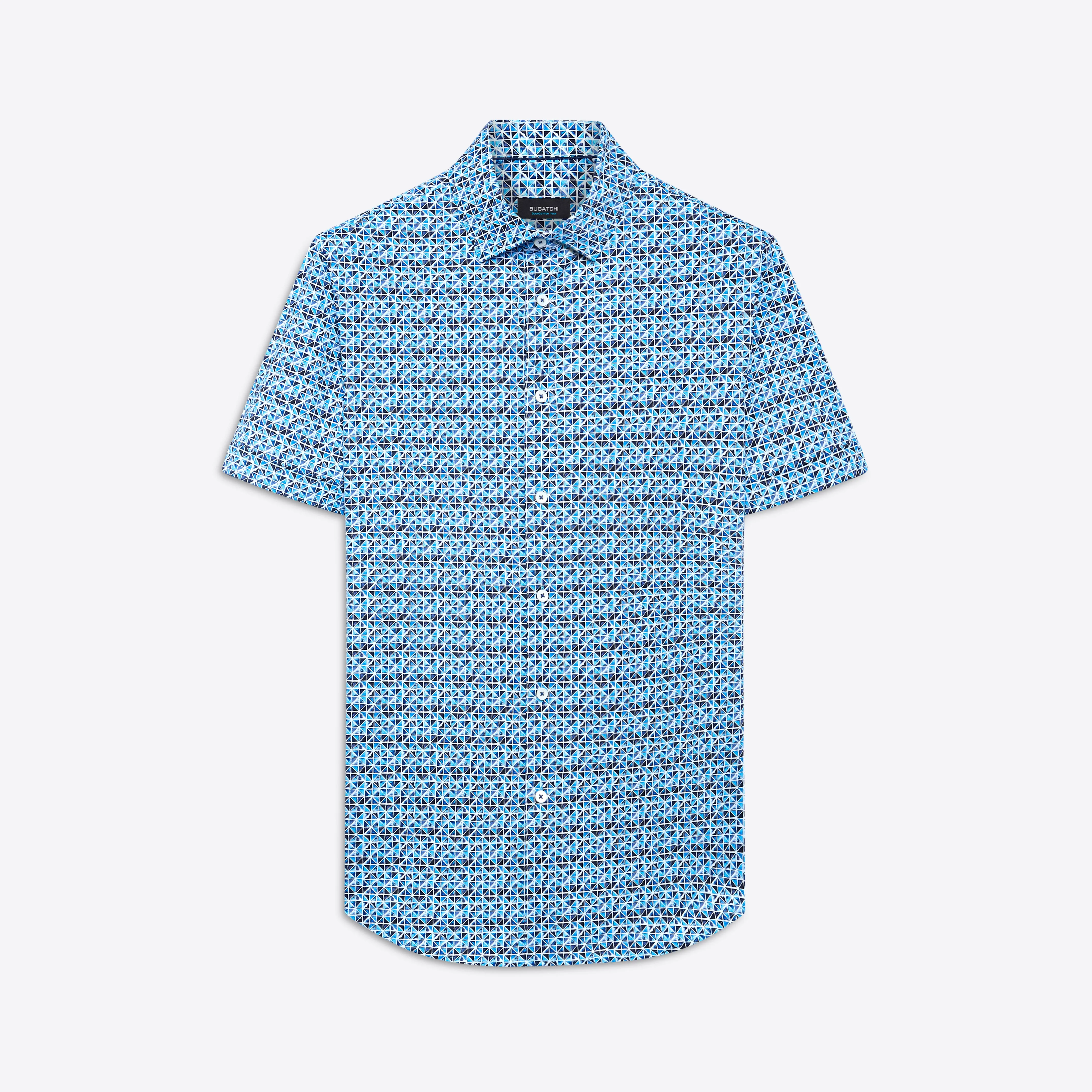MILES Diamond Print OoohCotton Short Sleeve Shirt sold by Bugatchi