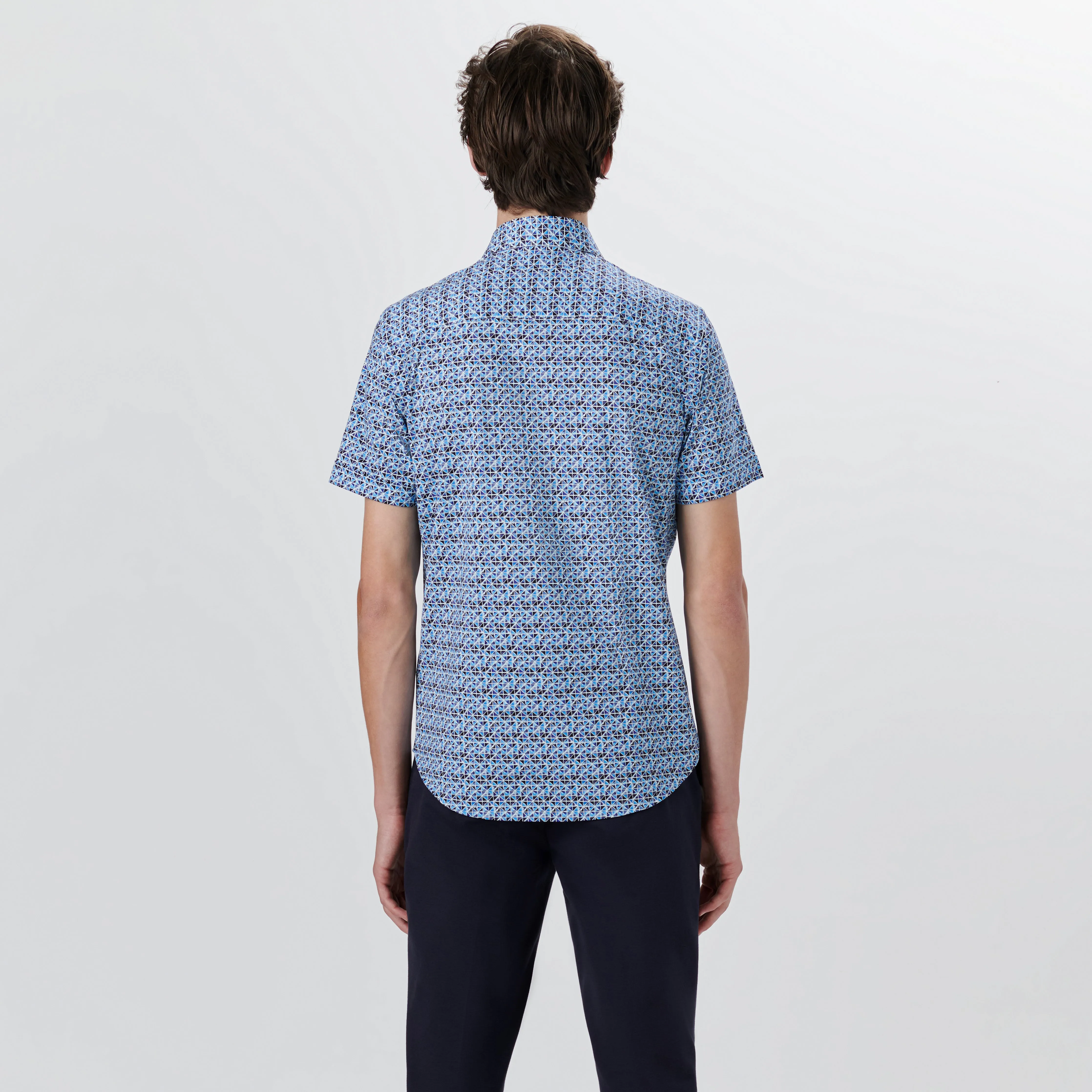 MILES Diamond Print OoohCotton Short Sleeve Shirt sold by Bugatchi product image thumbnail 4