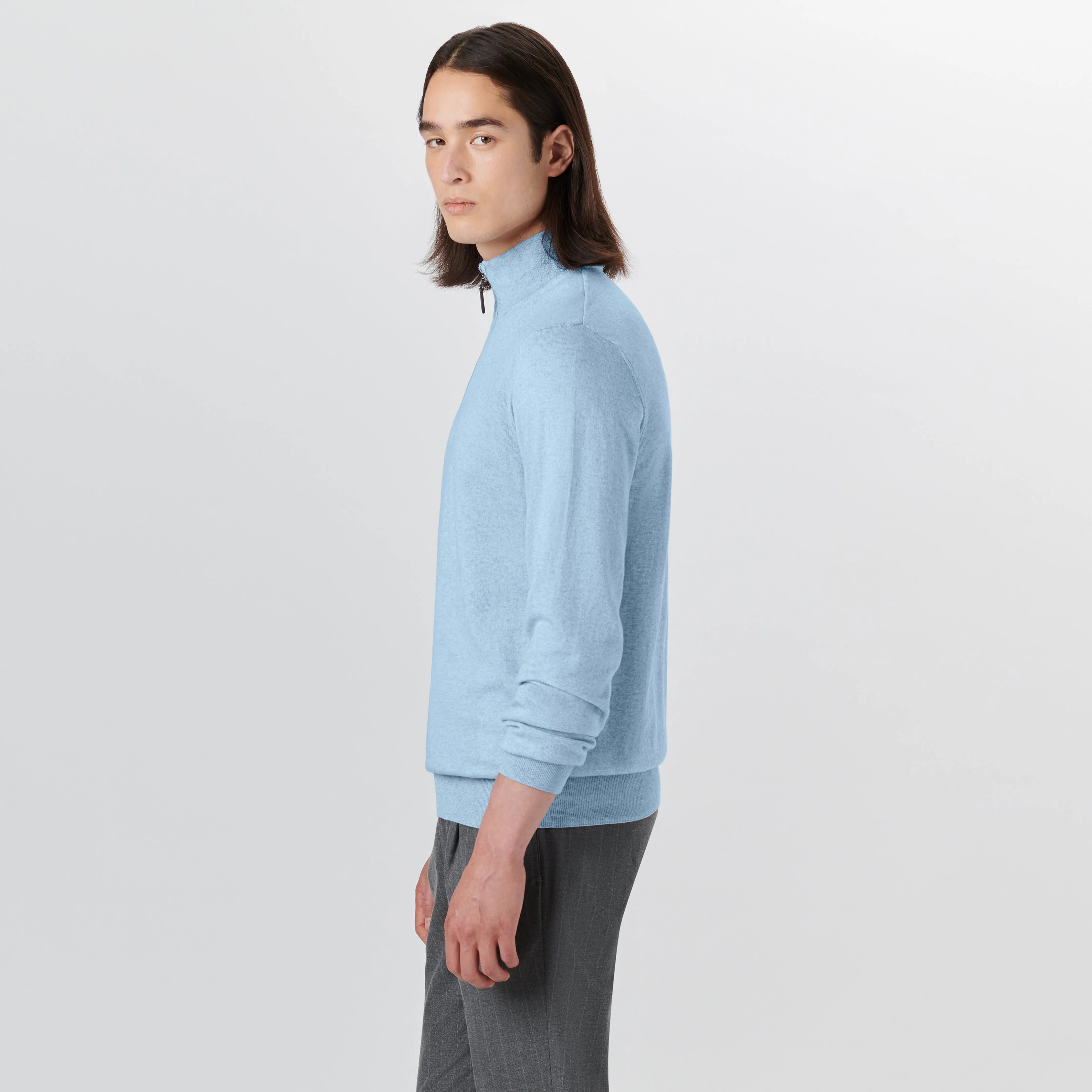 Melange Quarter Zip Pullover Sweater sold by Bugatchi product image thumbnail 3