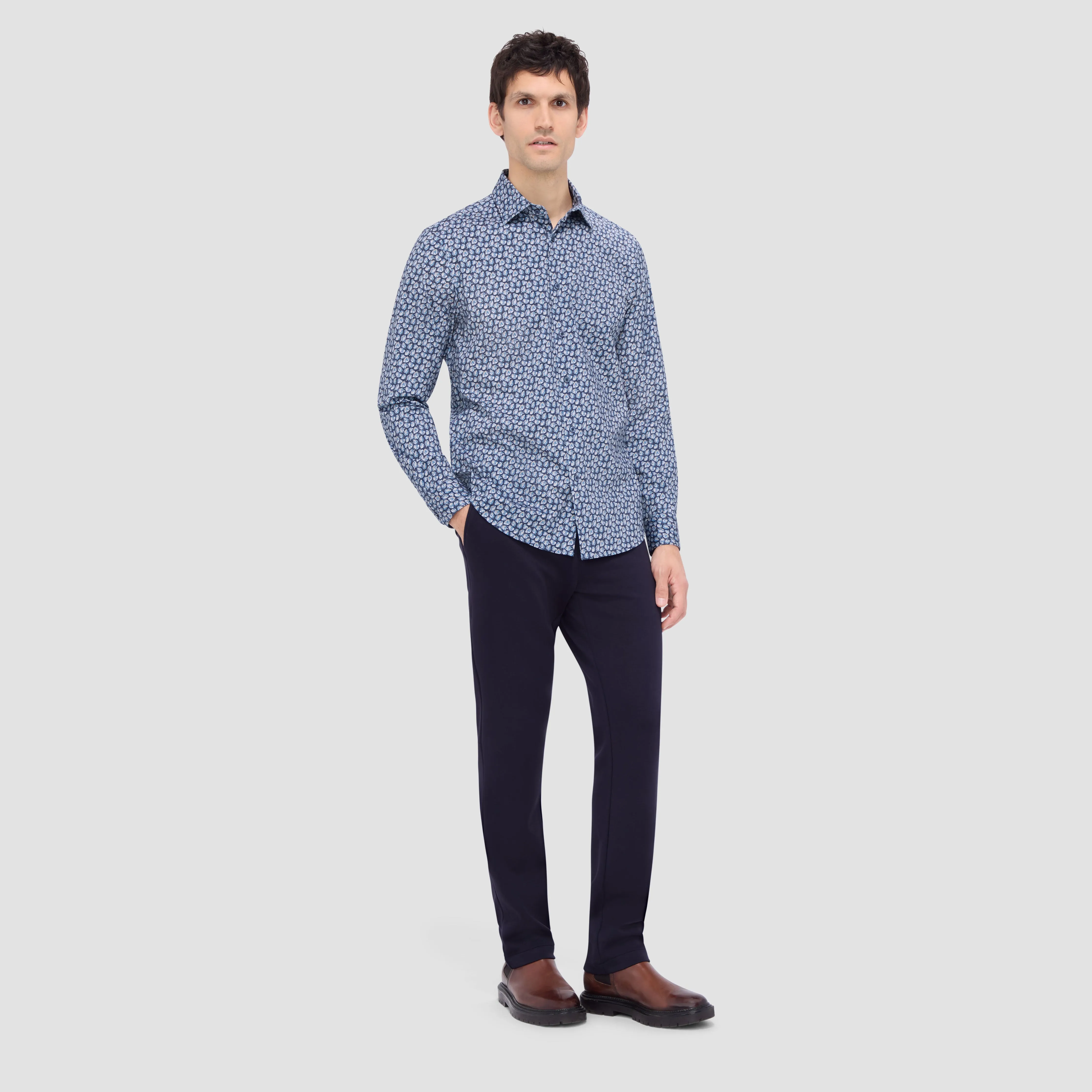 James Leaf Print OoohCotton Shirt sold by Bugatchi product image thumbnail 5