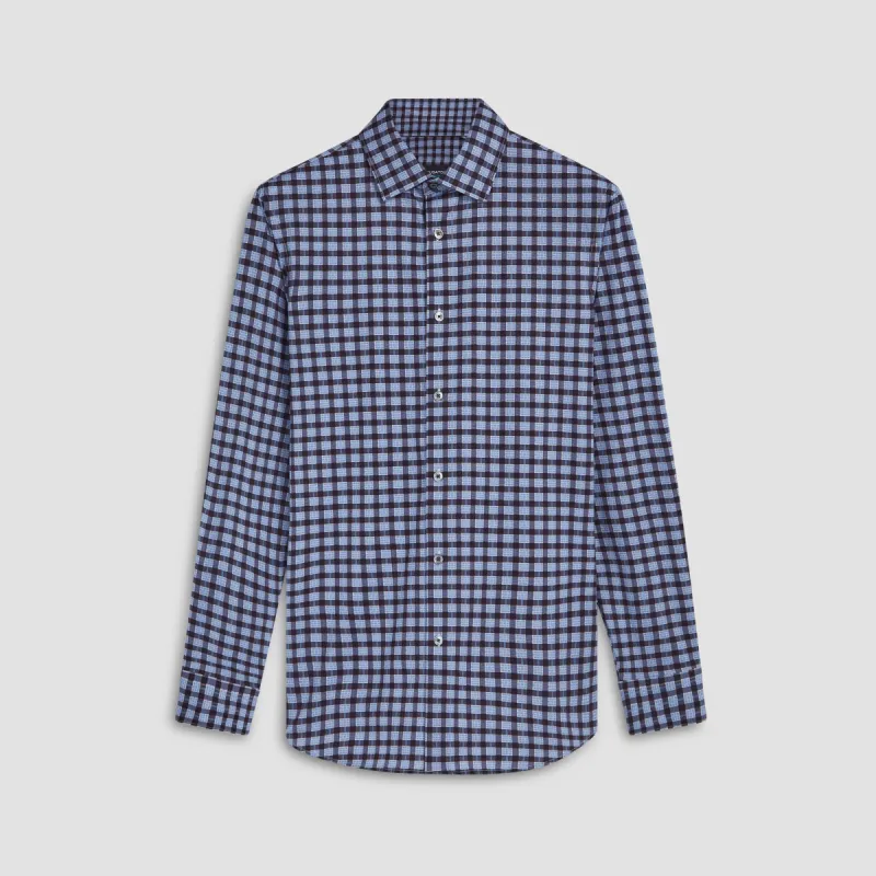 James Plaid Check Print OoohCotton Shirt sold by Bugatchi