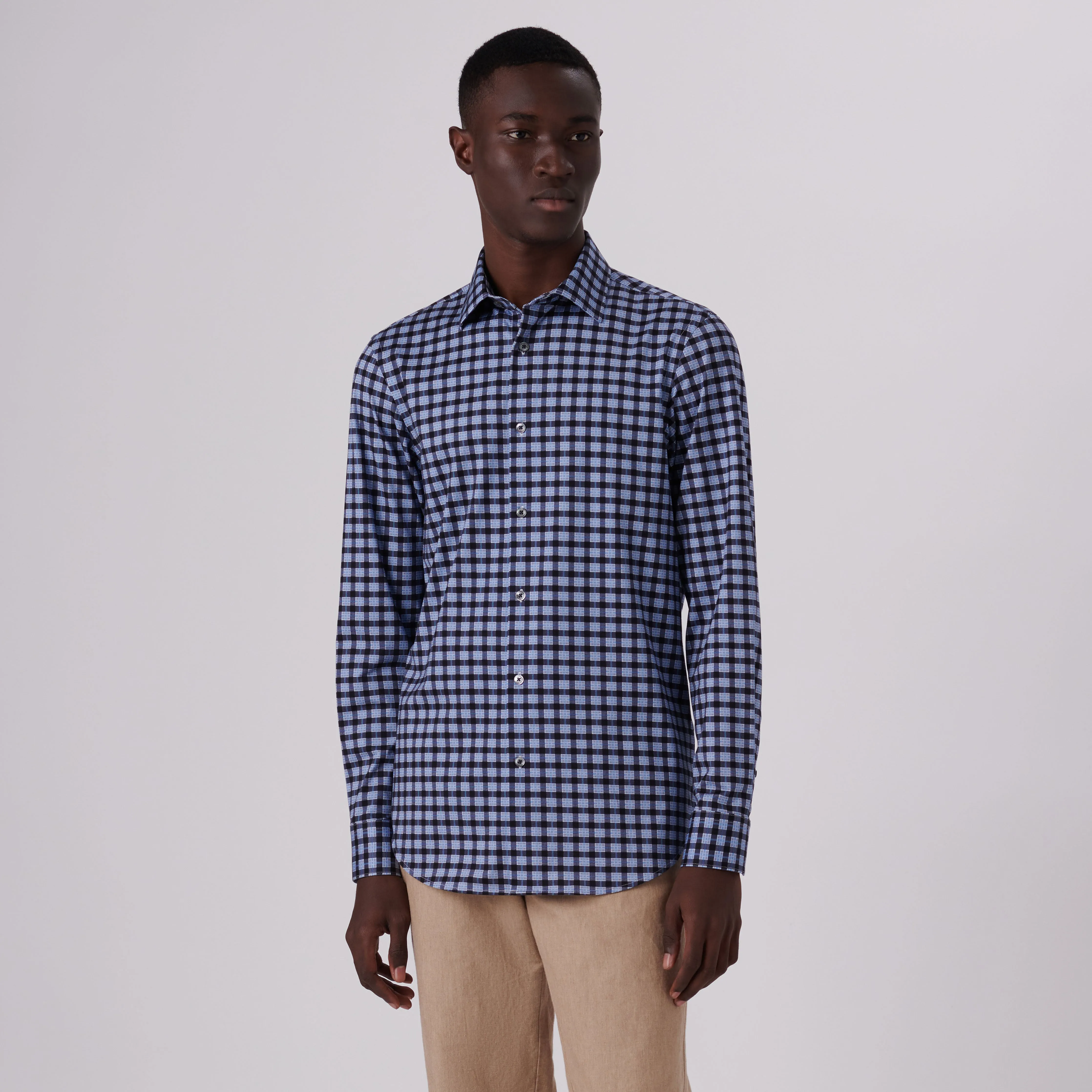James Plaid Check Print OoohCotton Shirt sold by Bugatchi product image thumbnail 2